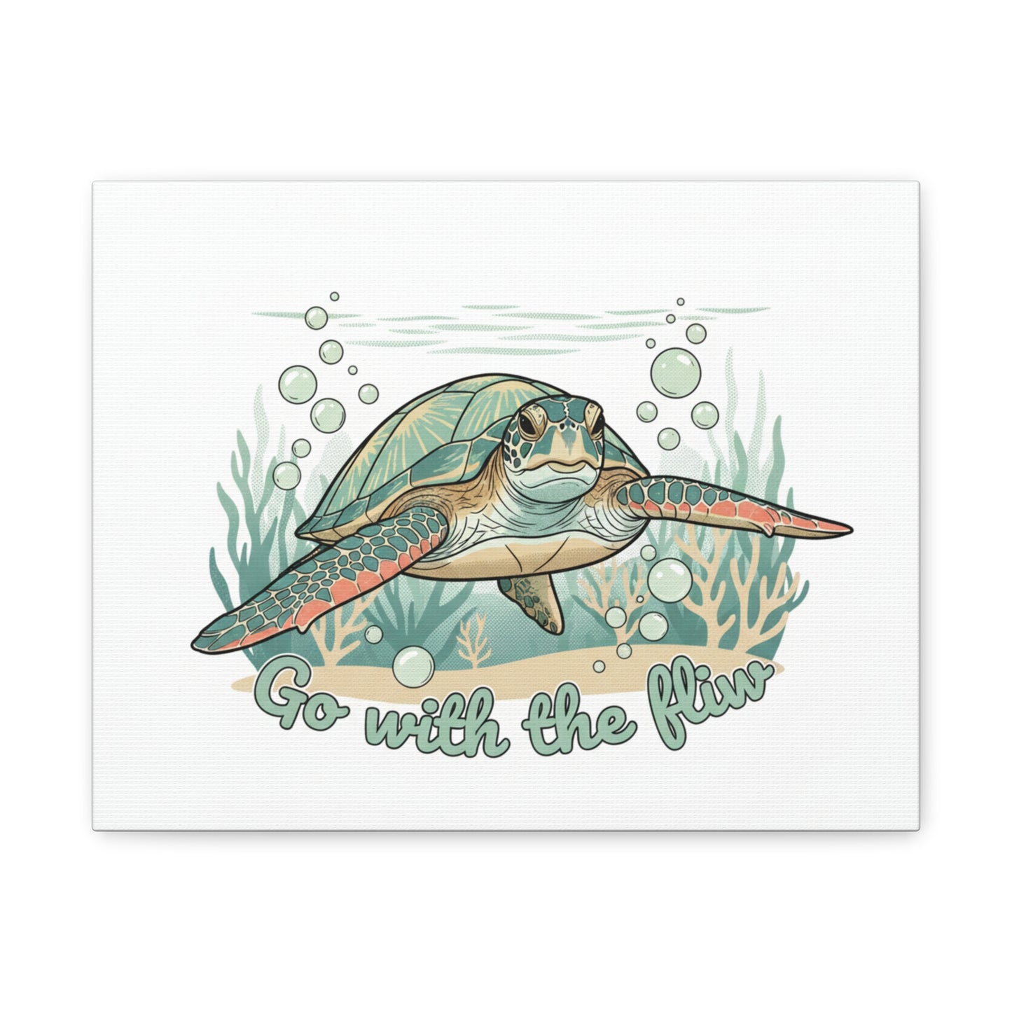 Go with the Flow Turtle Canvas