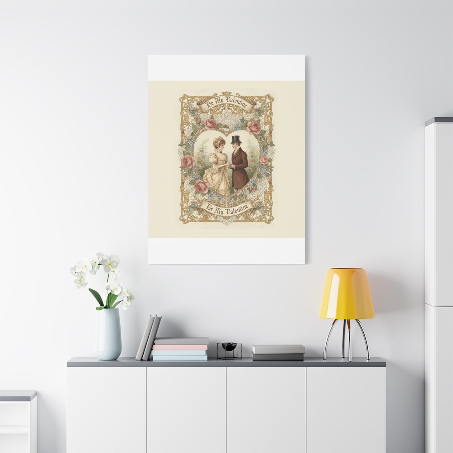 Victorian Valentine Print Canvas | Retro Americana, Vintage Romance