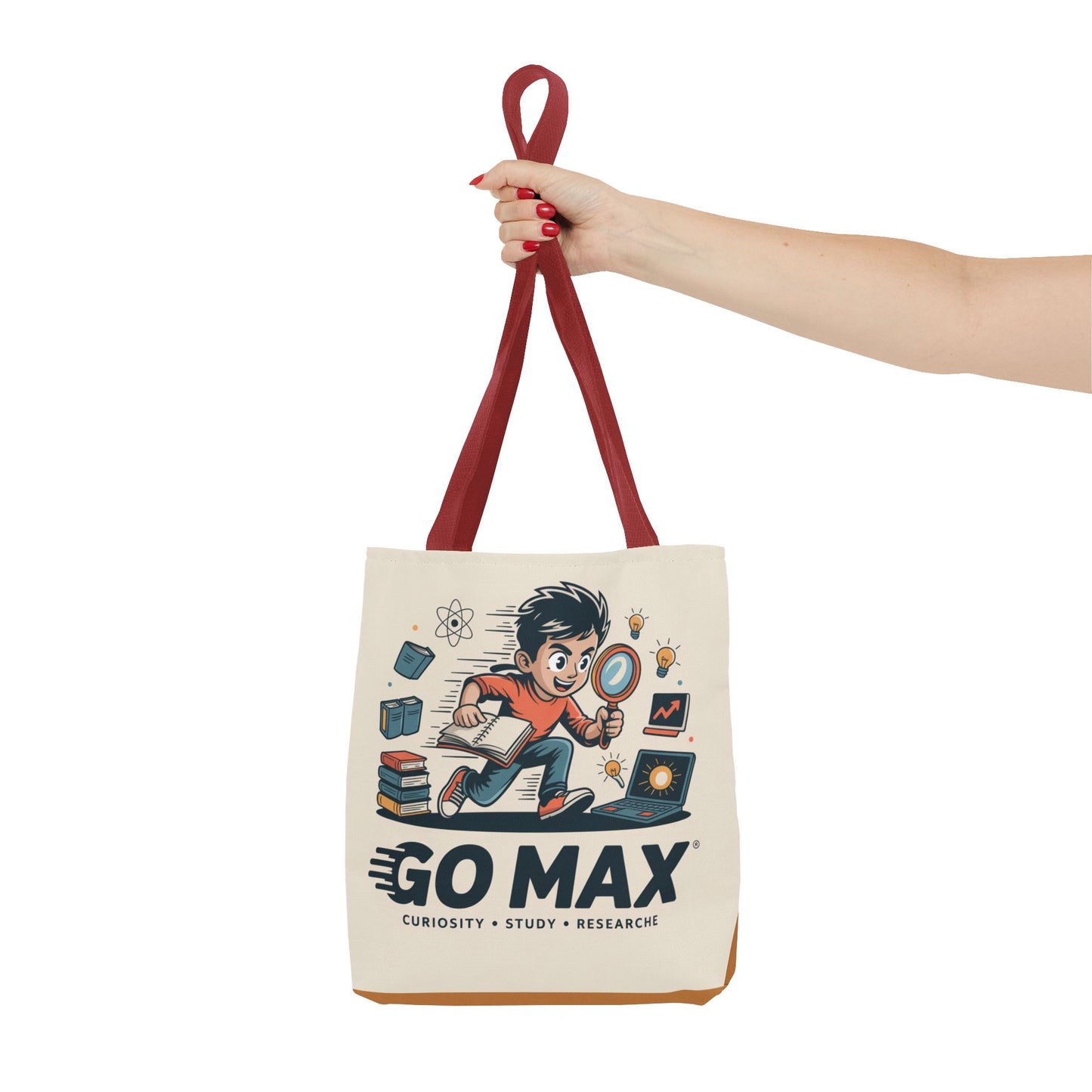 Go Max Study Tote Bag — Curiosity, Research & Learning Canvas Tote
