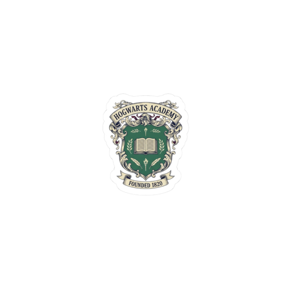 Hogwarts Ivy-Style Crest Kiss-Cut Stickers | Old Money Collegiate Emblem