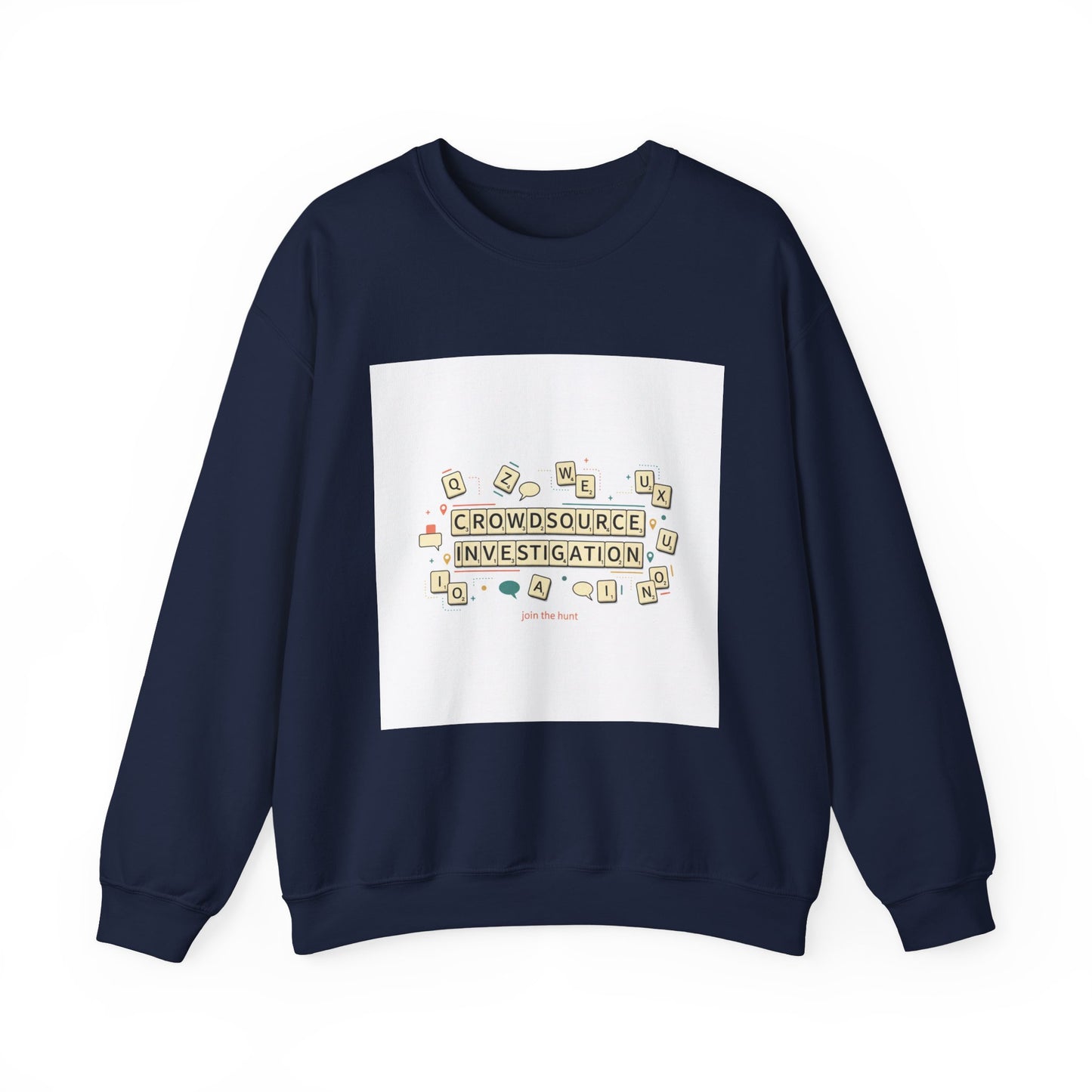 Crowdsource Investigation Crewneck Sweatshirt | pixel art gamer hoodie, indie RPG meme
