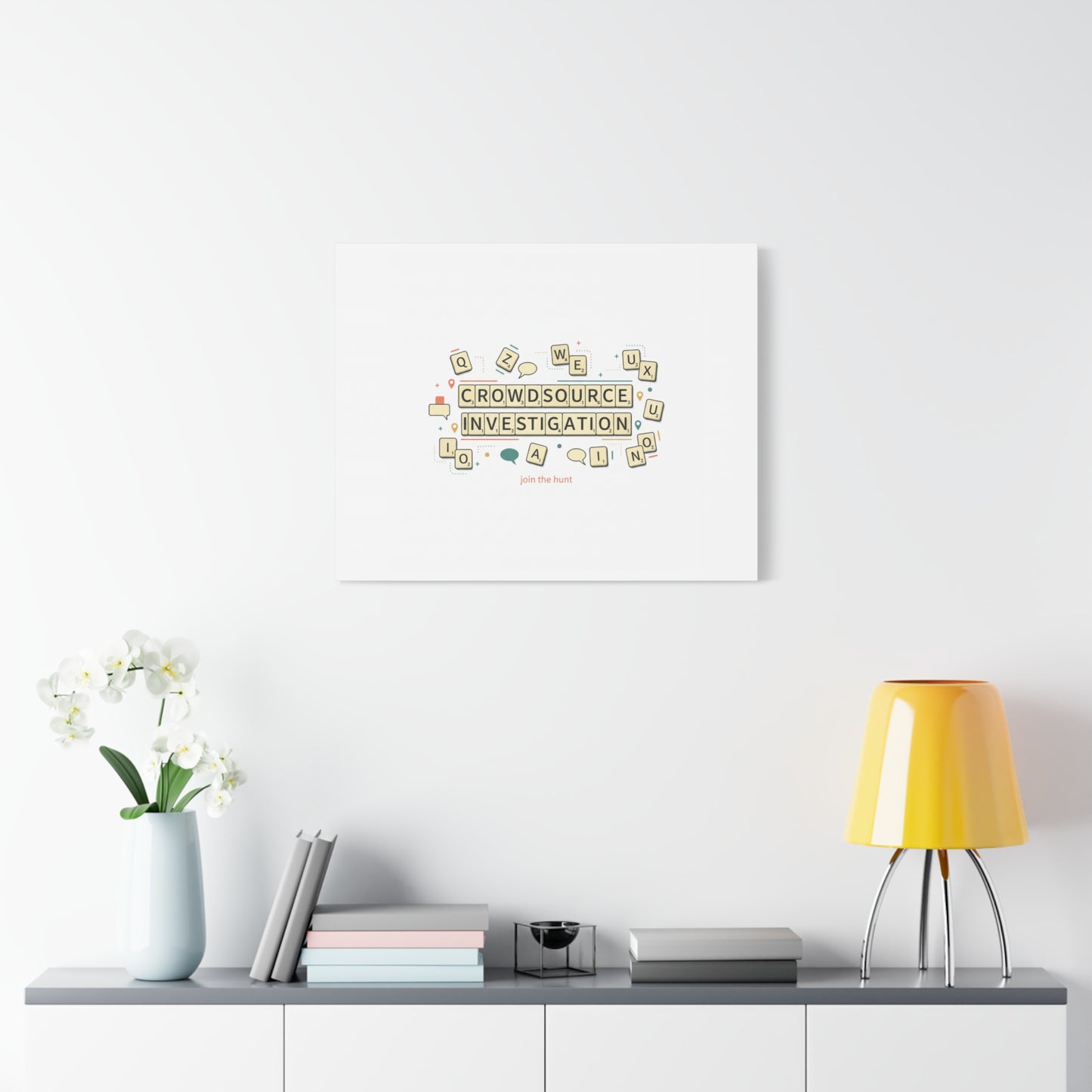 Crowdsource Investigation Canvas | Pixel Art, Gaming UI Wall Art