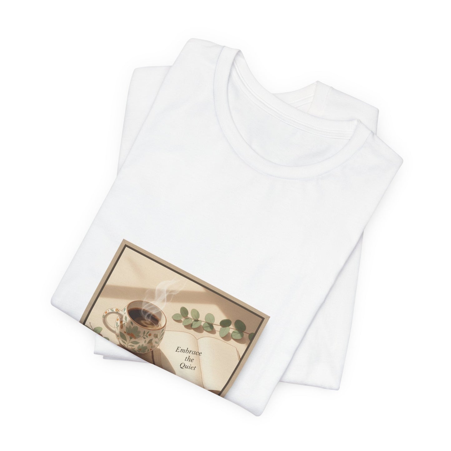 quiet mornings journaling tee | sunrise decor, minimalist coffee art
