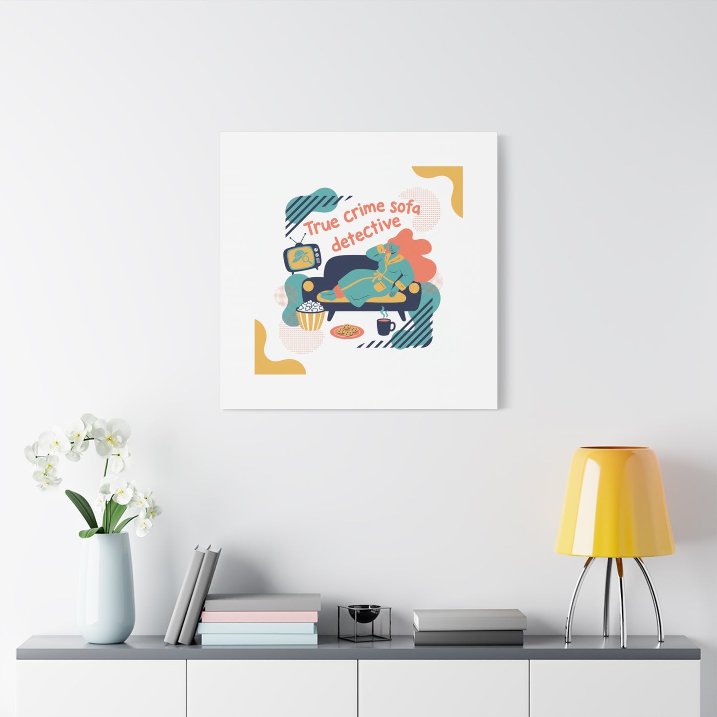 True Crime Sofa Detective Canvas