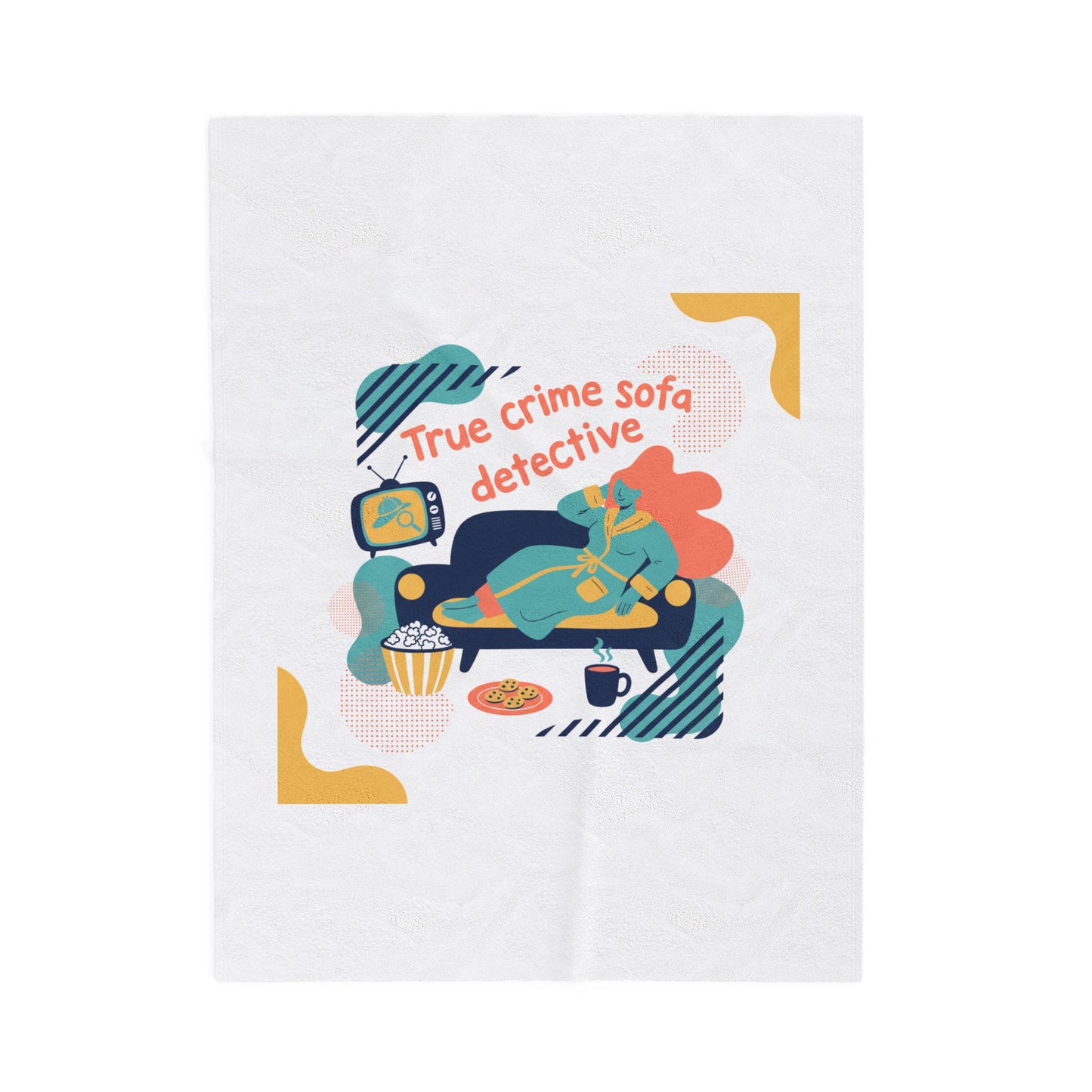 True Crime Sofa Detective Velveteen Plush Blanket