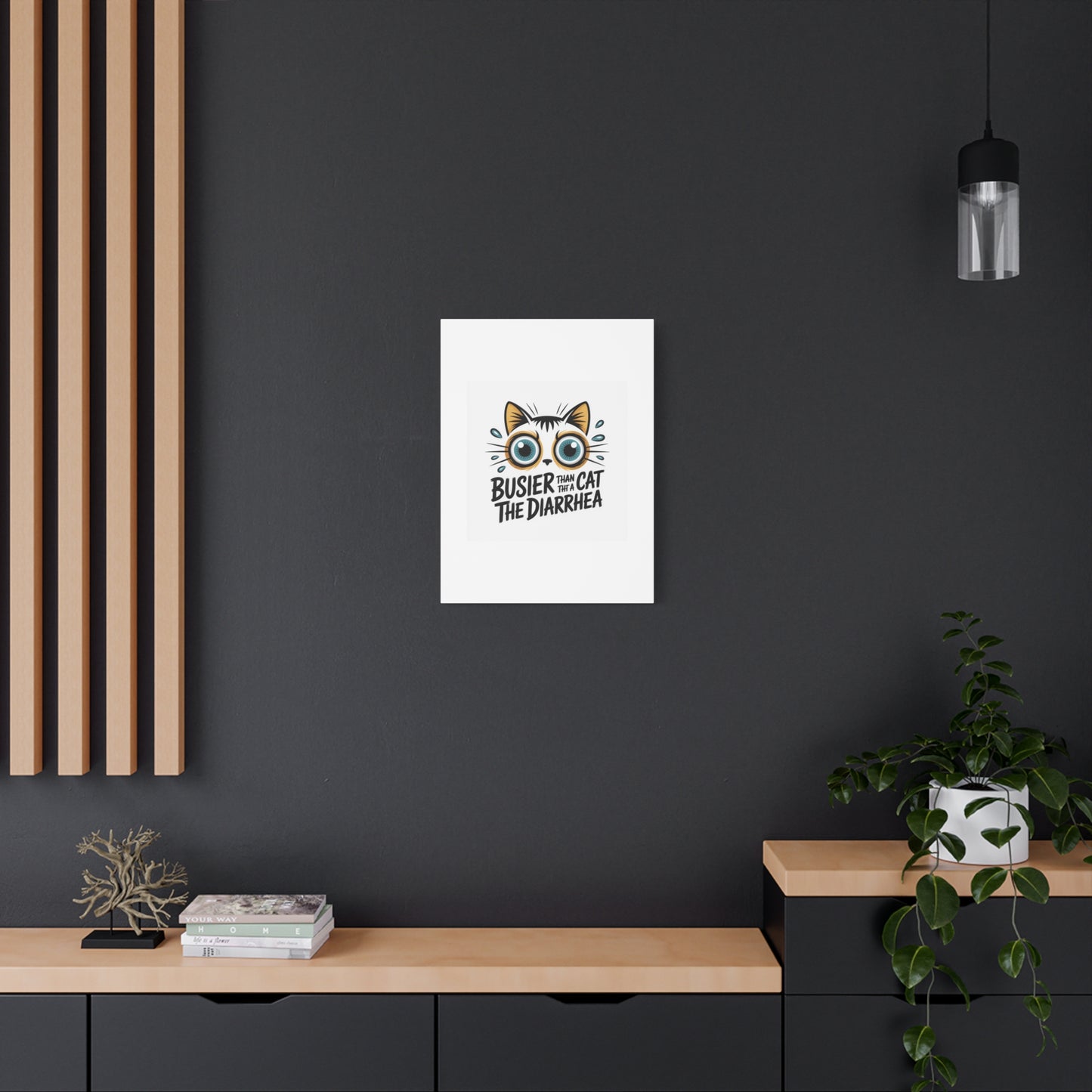 Humorous Cat  Canvas Wall Art