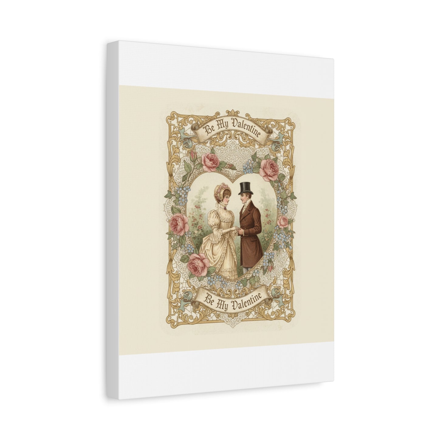 Victorian Valentine Print Canvas | Retro Americana, Vintage Romance
