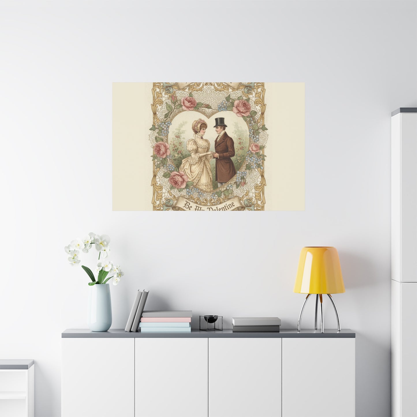 Victorian Valentine Print Canvas | Retro Americana, Vintage Romance