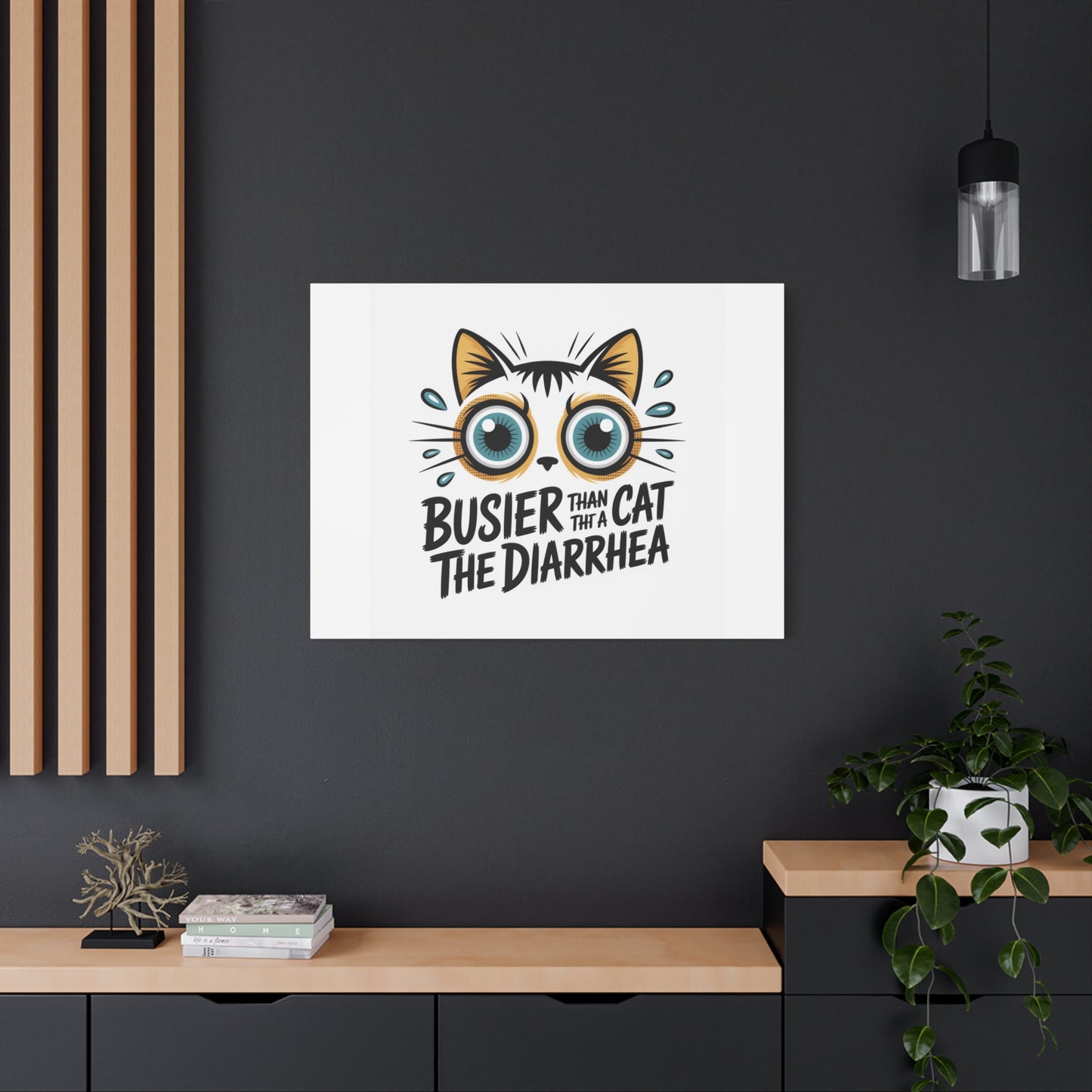 Humorous Cat  Canvas Wall Art