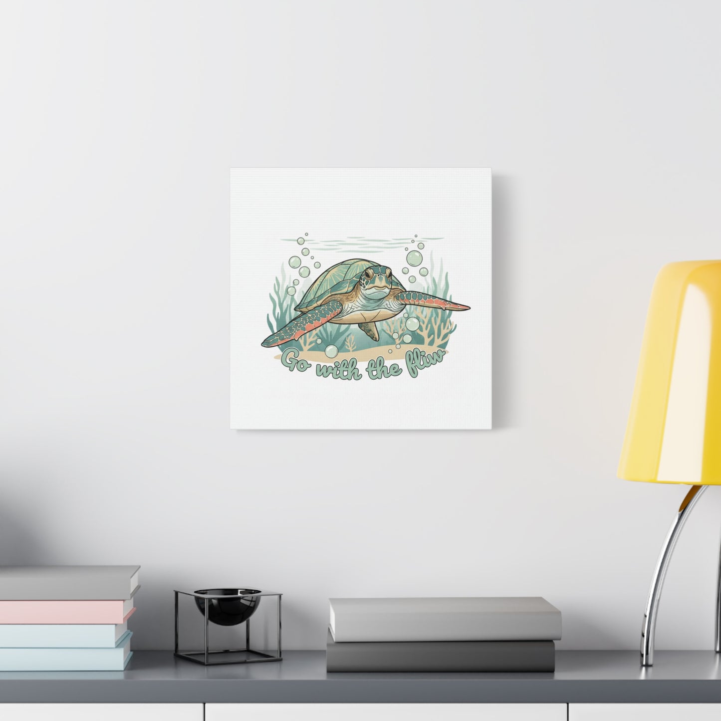 Go with the Flow Turtle Canvas