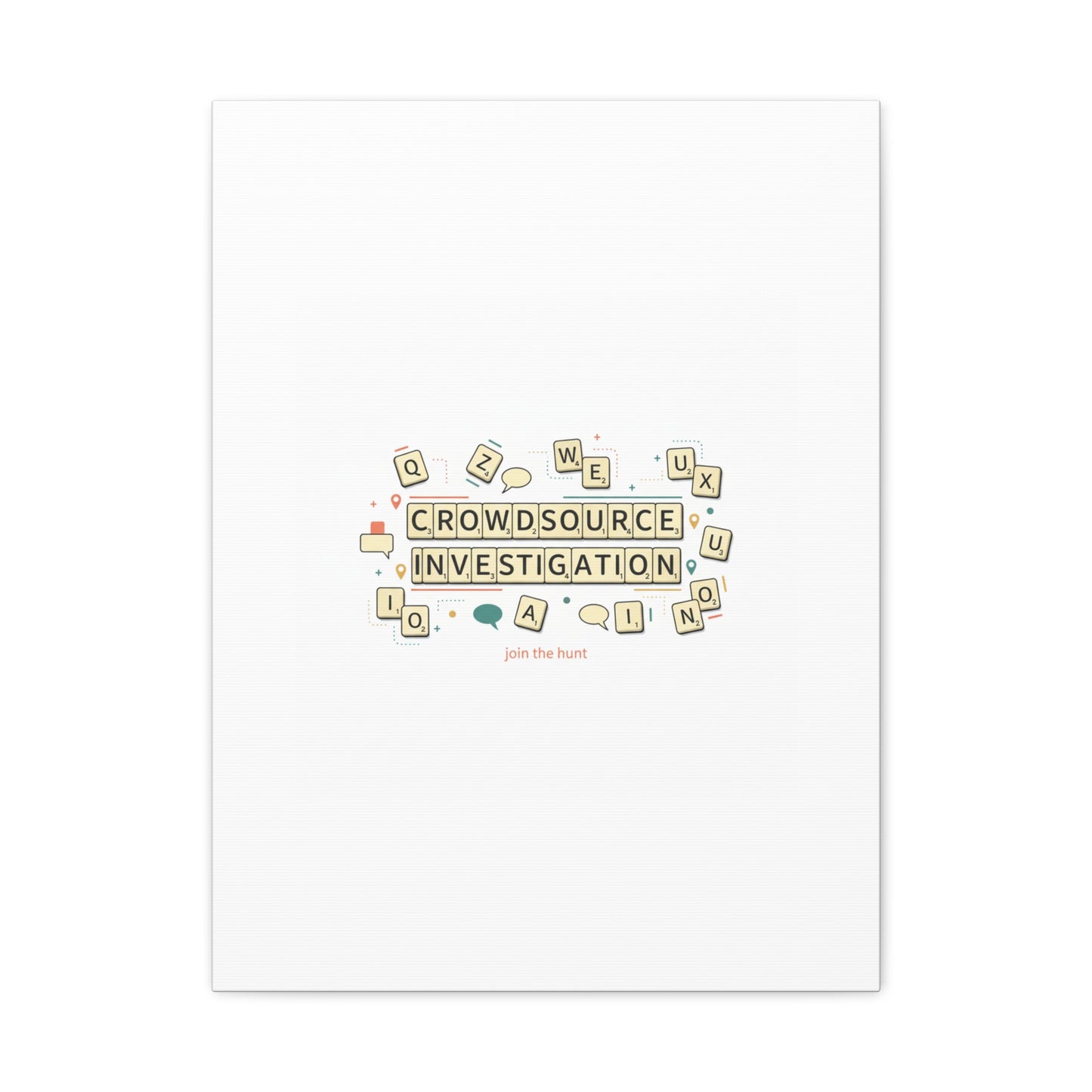 Crowdsource Investigation Canvas | Pixel Art, Gaming UI Wall Art