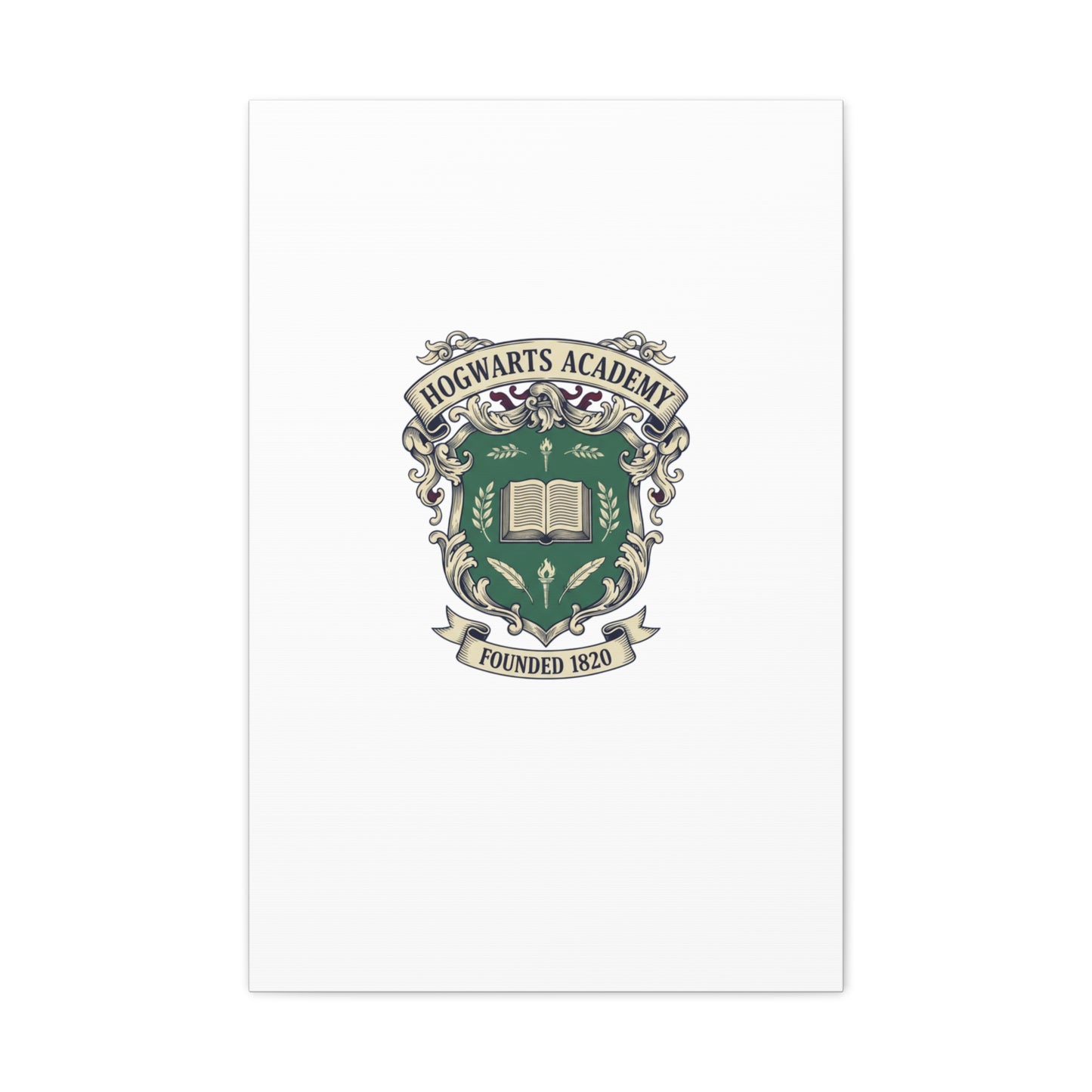 Hogwarts Ivy-Style Emblem Canvas | vintage club logo, old money crest