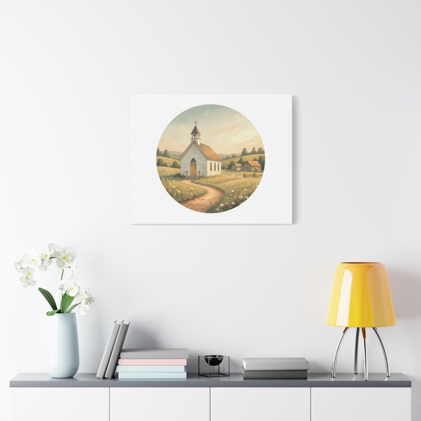 Country Church Matte Canvas, Stretched, 1.25"