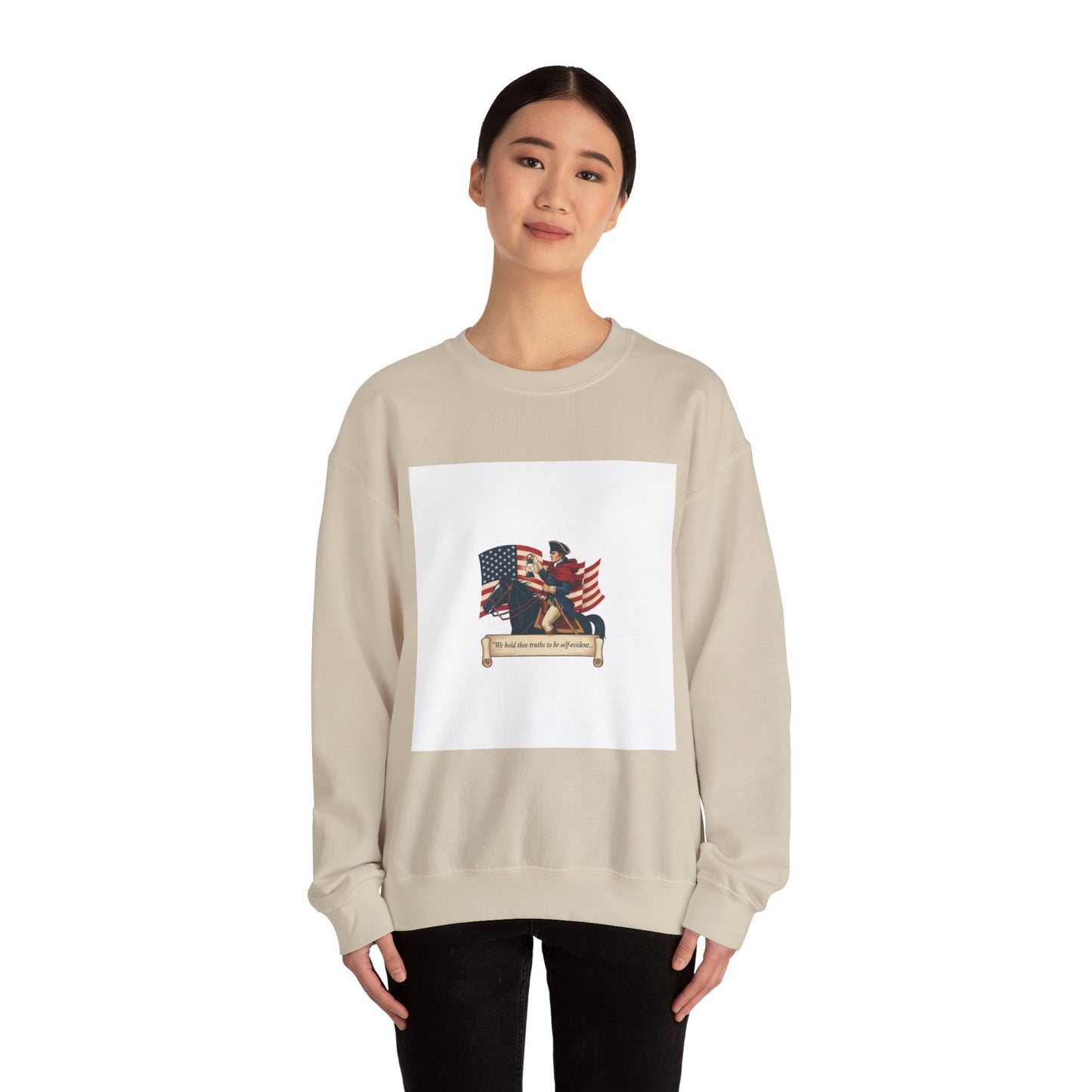 Patriotic Vintage Crest Sweatshirt | nature vibes, minimal