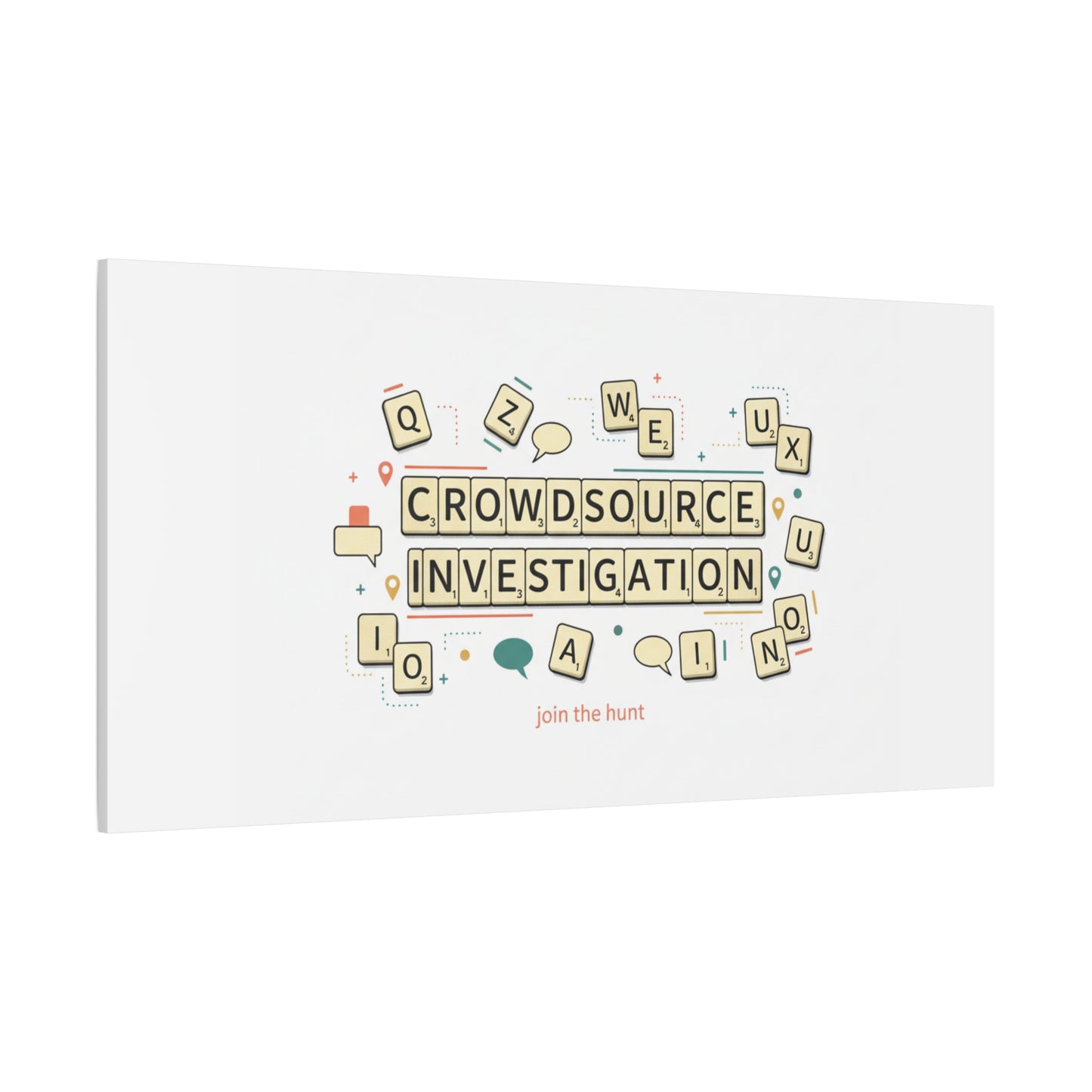 Crowdsource Investigation Canvas | Pixel Art, Gaming UI Wall Art
