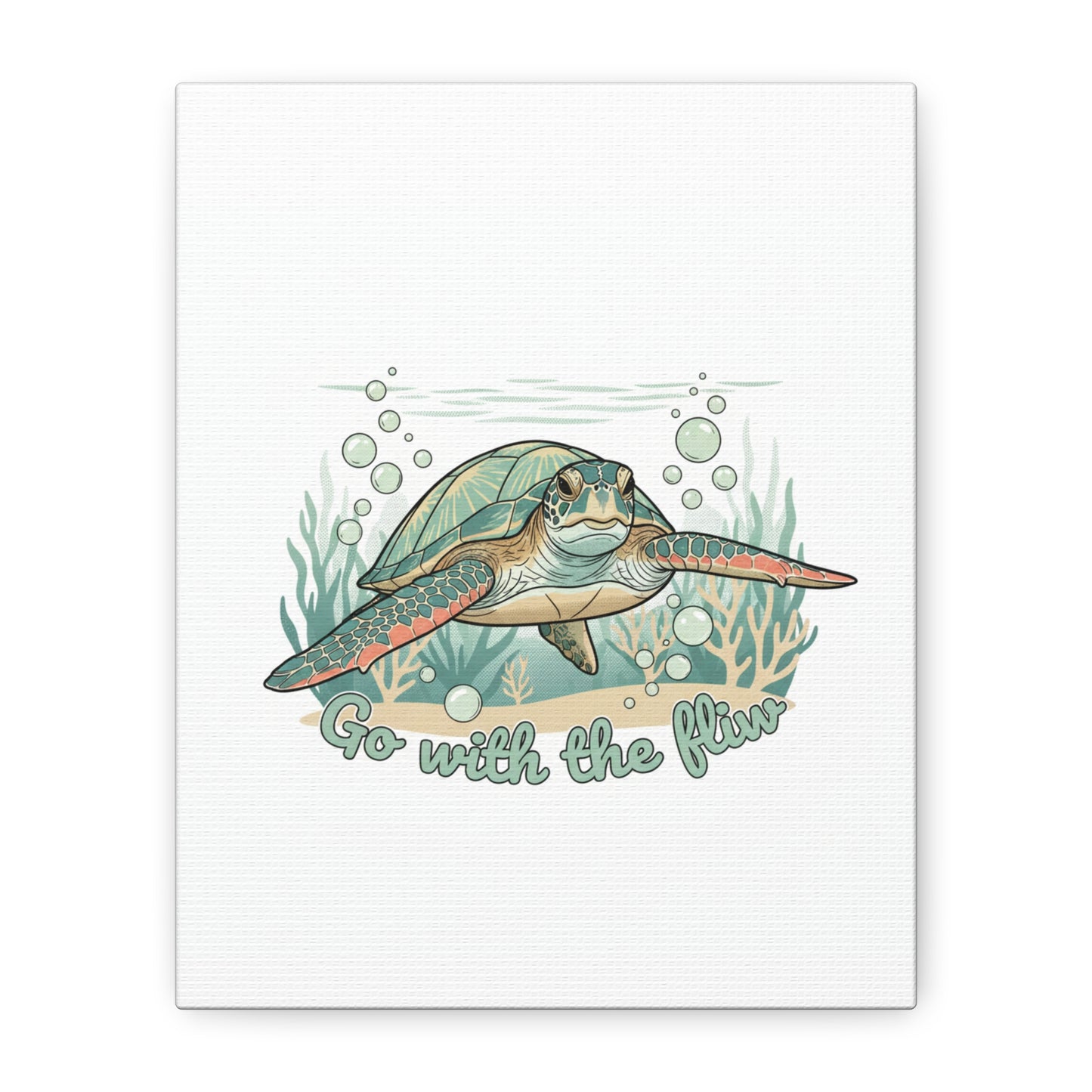 Go with the Flow Turtle Canvas