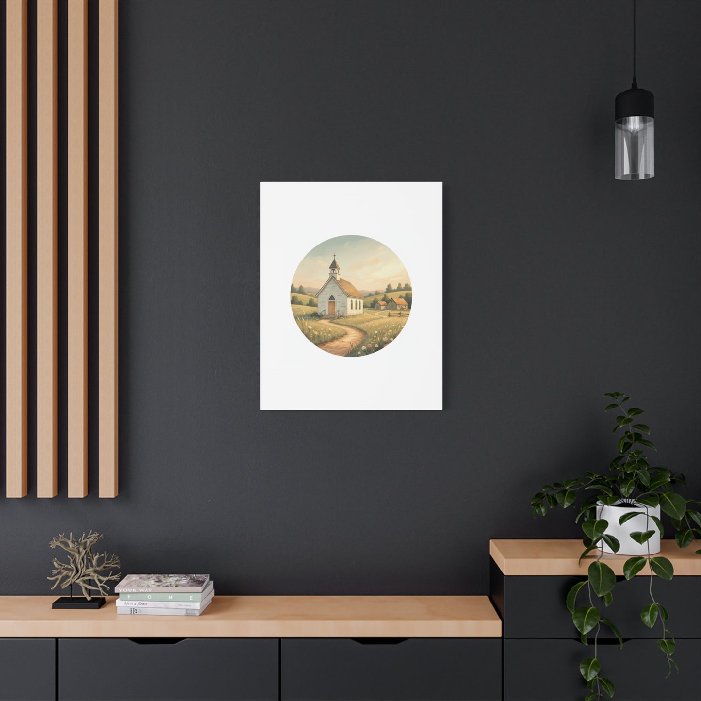 Country Church Matte Canvas, Stretched, 1.25"