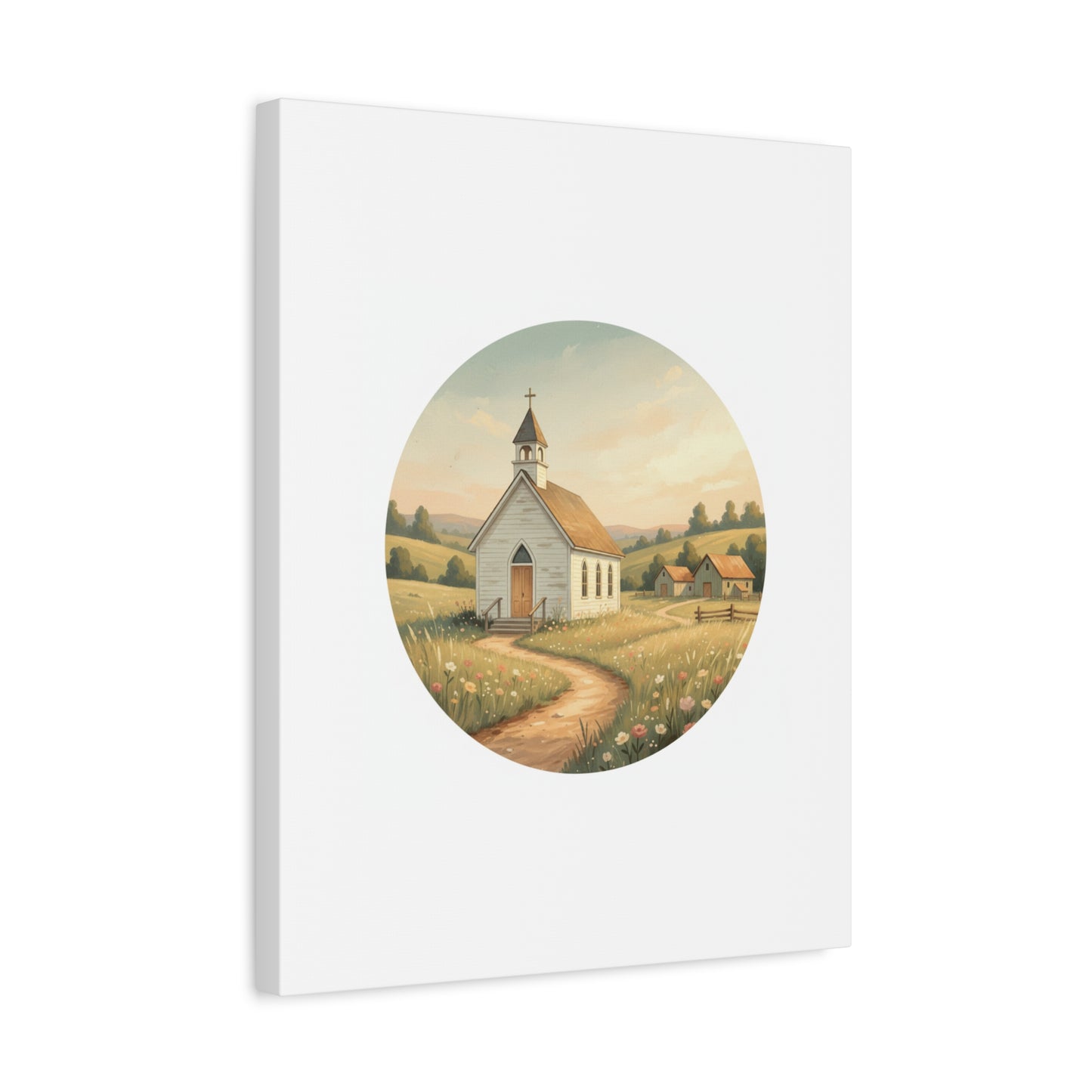 Country Church Matte Canvas, Stretched, 1.25"