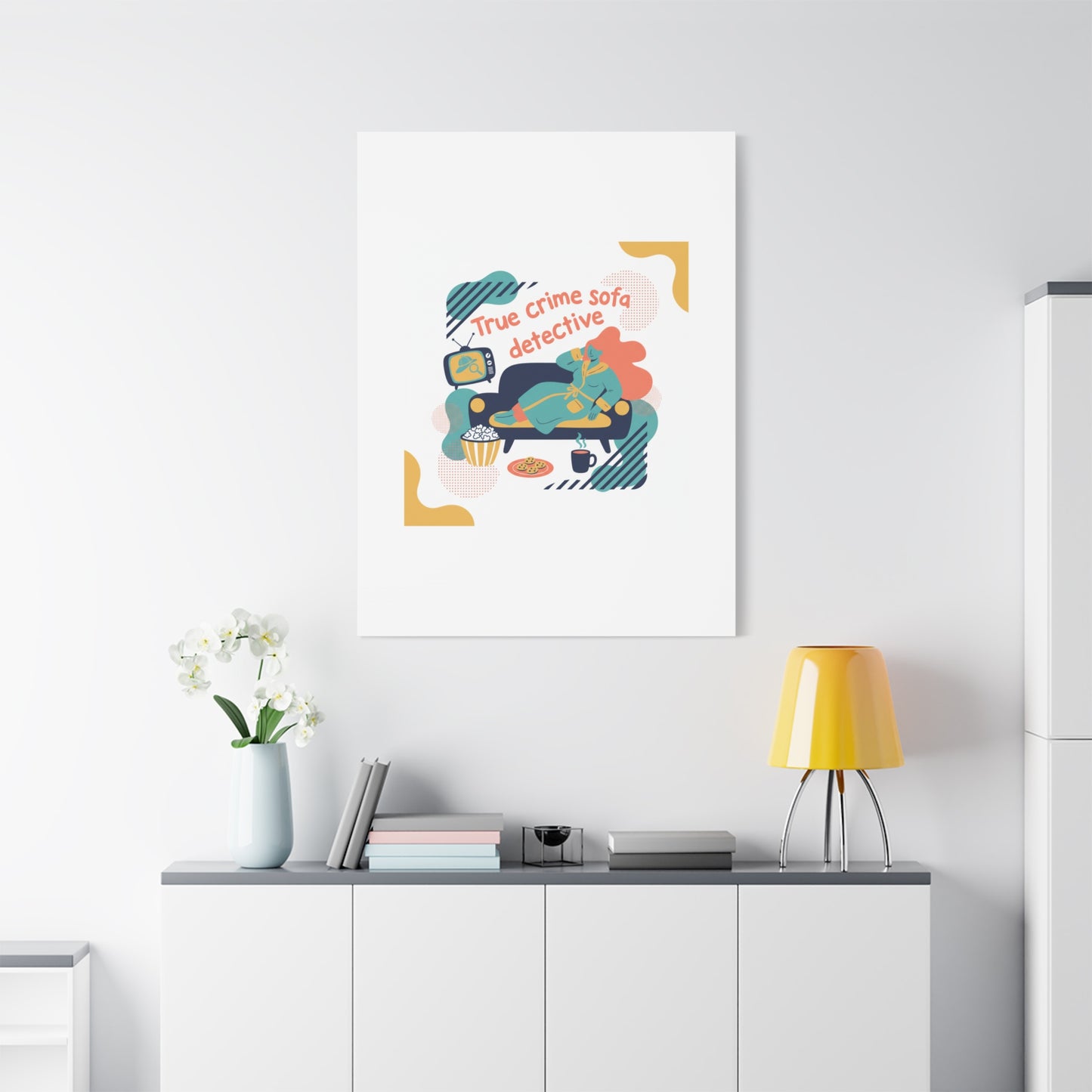 True Crime Sofa Detective Canvas