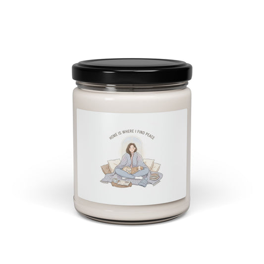 Home Is Where I Find Peace Candle | Soy Scented 9oz, Homebody Winter