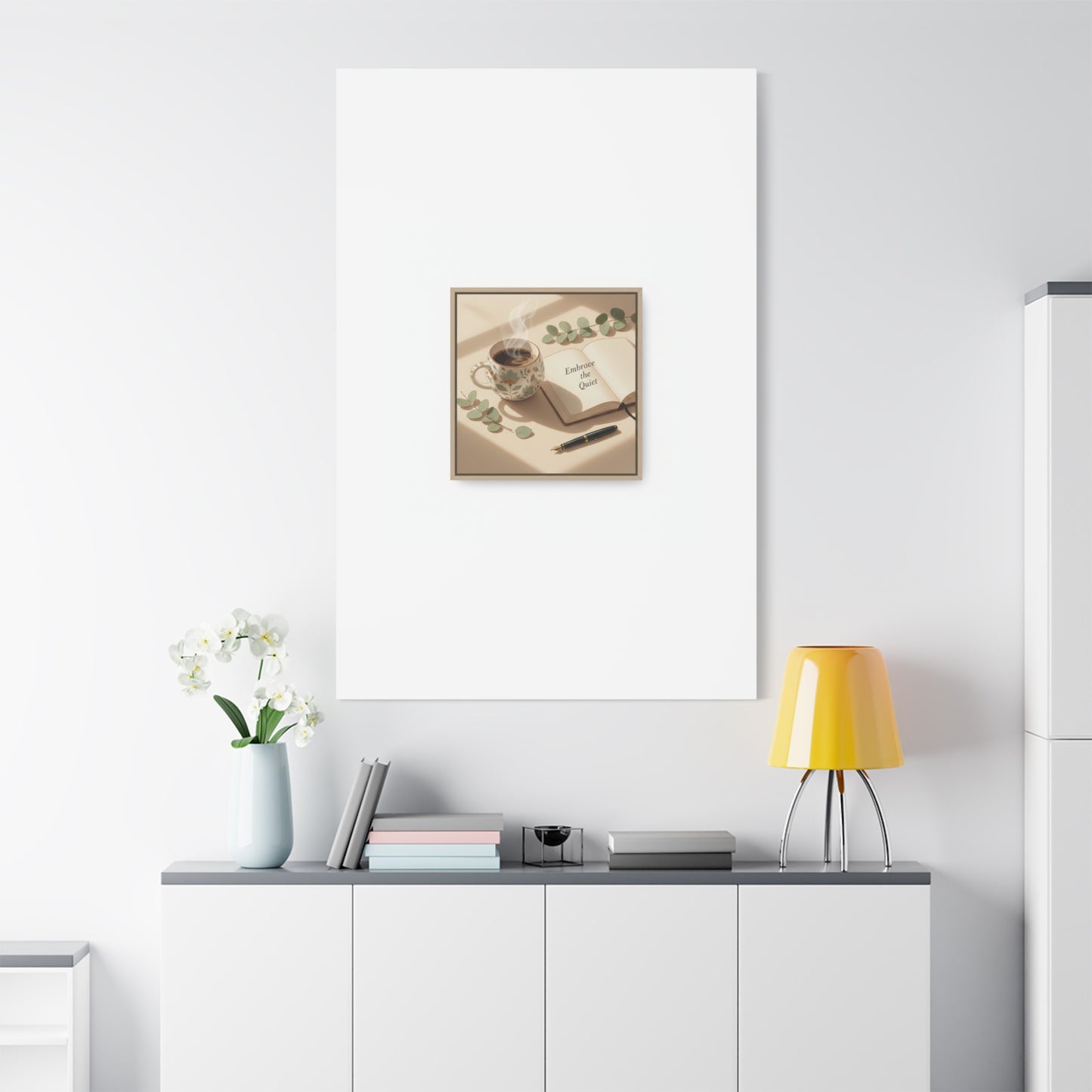 embrace the quiet canvas | morning routine art, sunrise decor