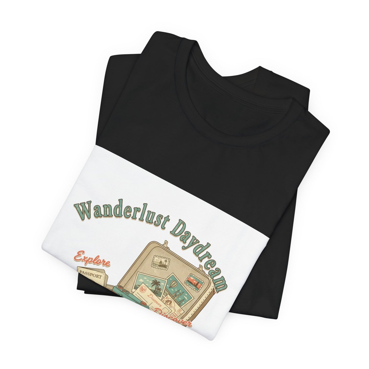 Wanderlust Daydreams Tee | retro travel stamp, postcard vintage tee
