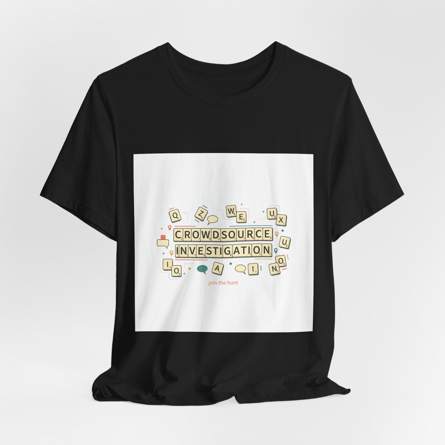 Crowdsource Investigation Tee | pixel art gamer shirt, indie RPG meme