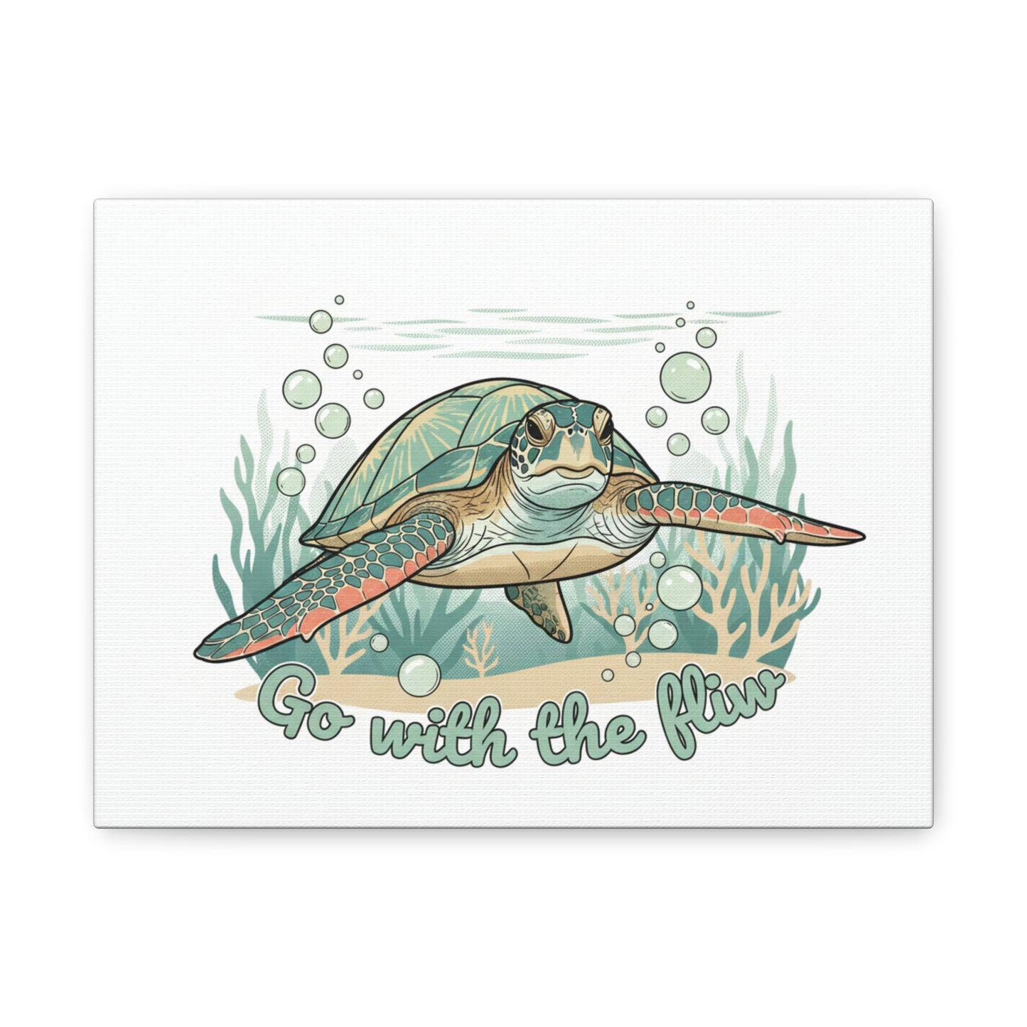 Go with the Flow Turtle Canvas