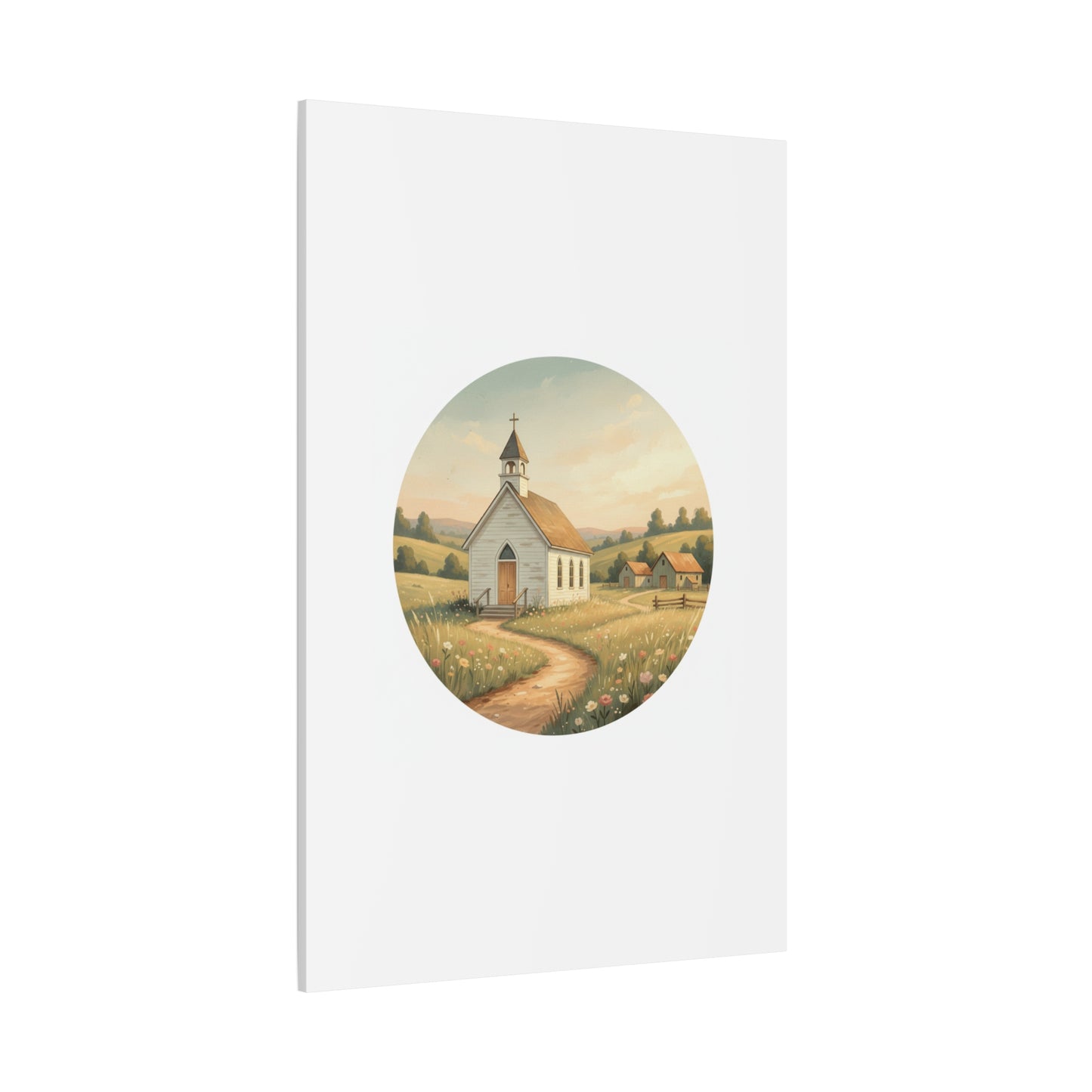 Country Church Matte Canvas, Stretched, 1.25"