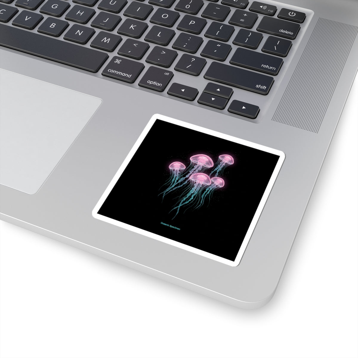 Bioluminescent Jellyfish Kiss-Cut Stickers | Neon Deep Sea Aesthetic