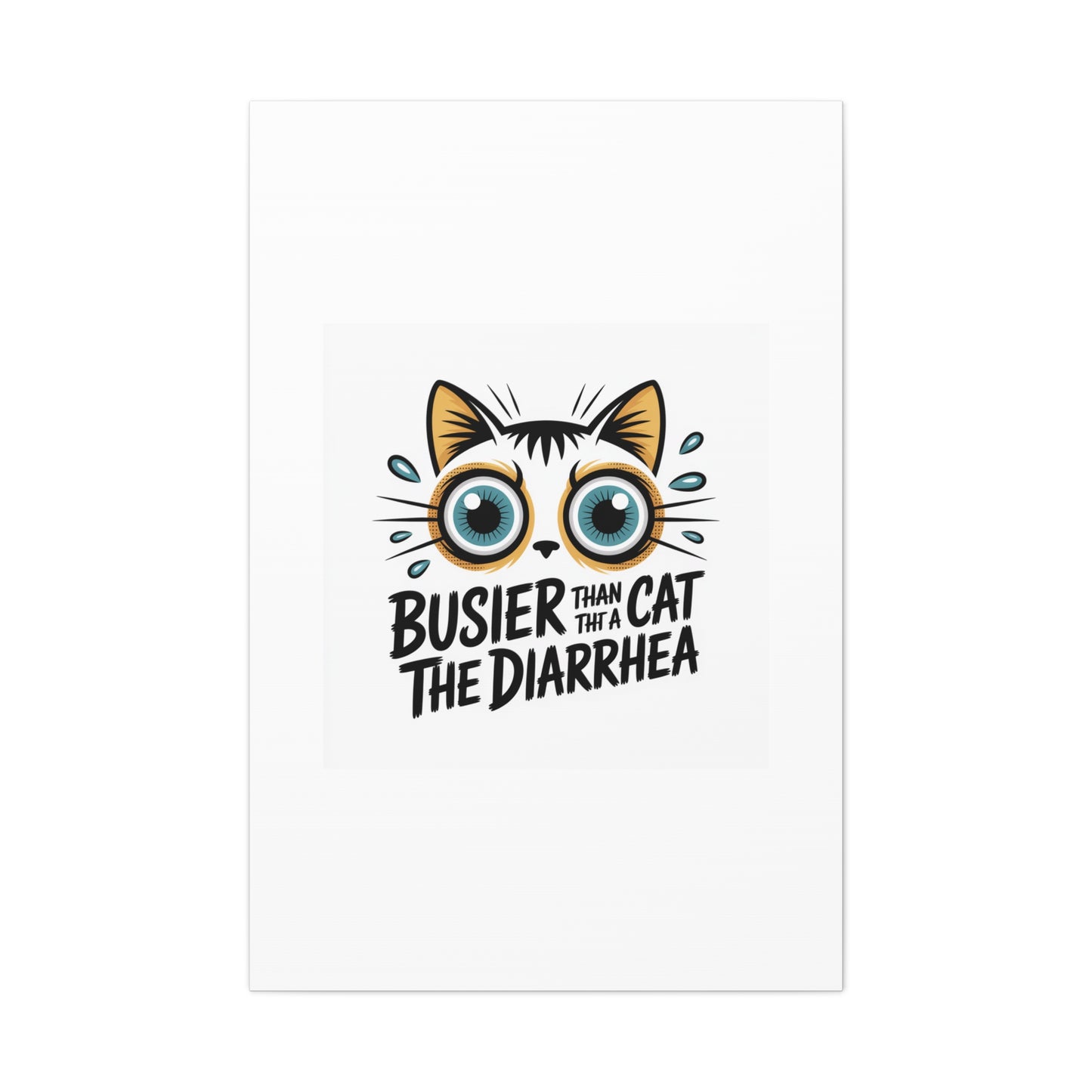 Humorous Cat  Canvas Wall Art