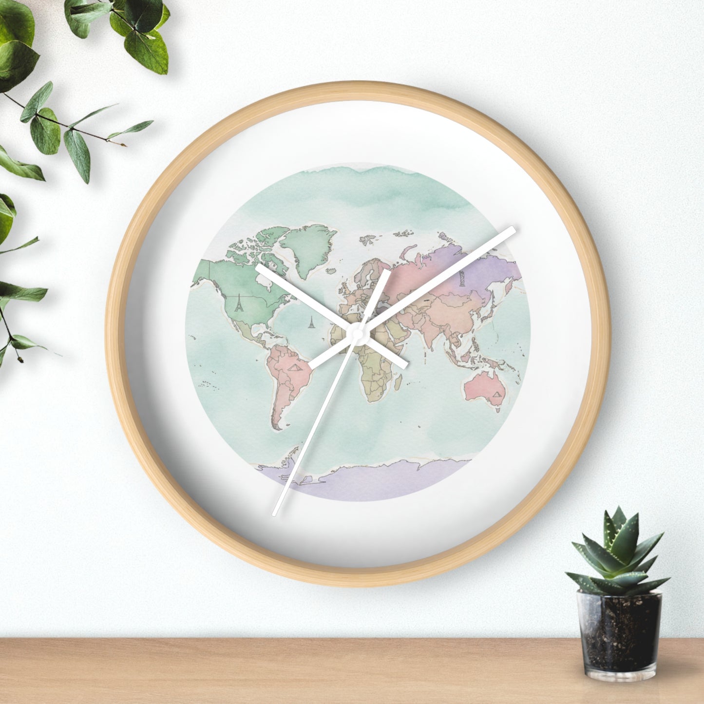 Wall Clock--World map