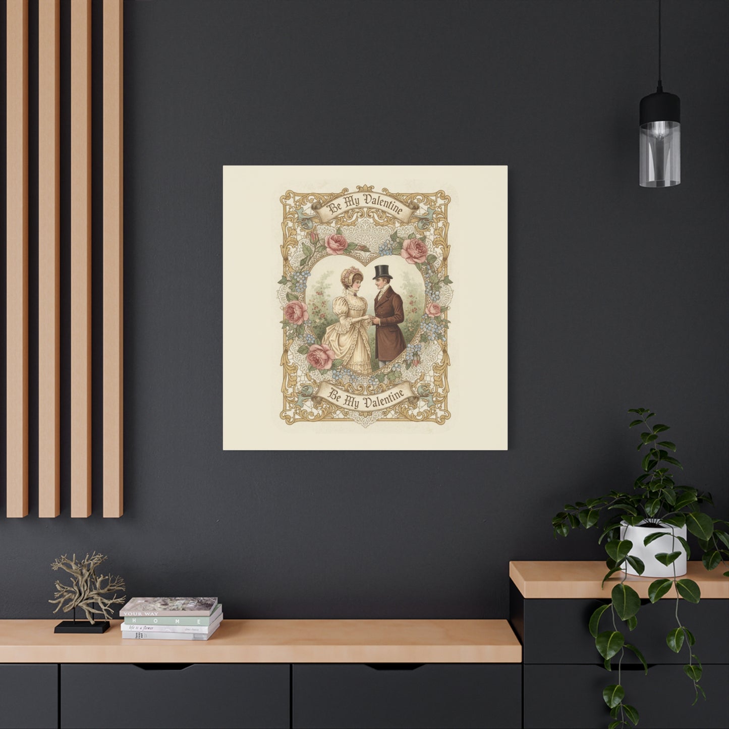 Victorian Valentine Print Canvas | Retro Americana, Vintage Romance
