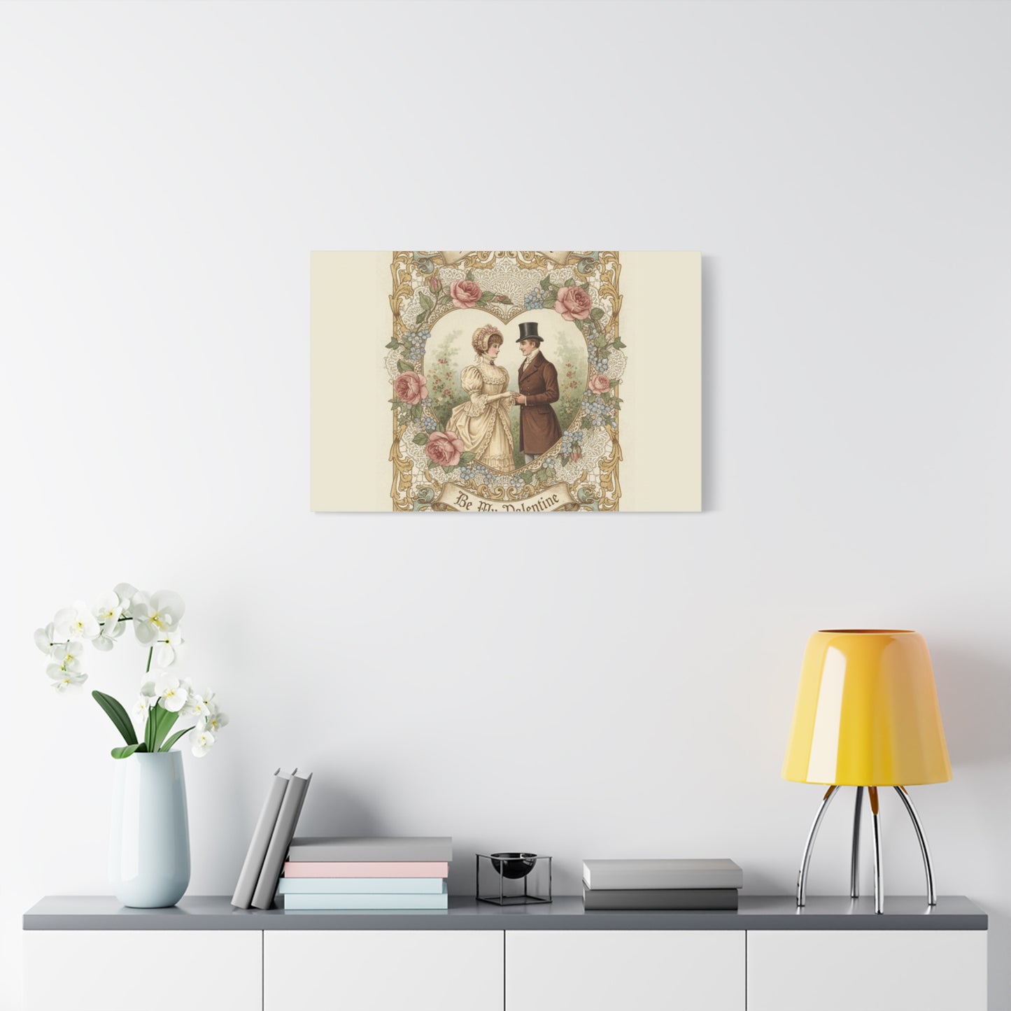 Victorian Valentine Print Canvas | Retro Americana, Vintage Romance