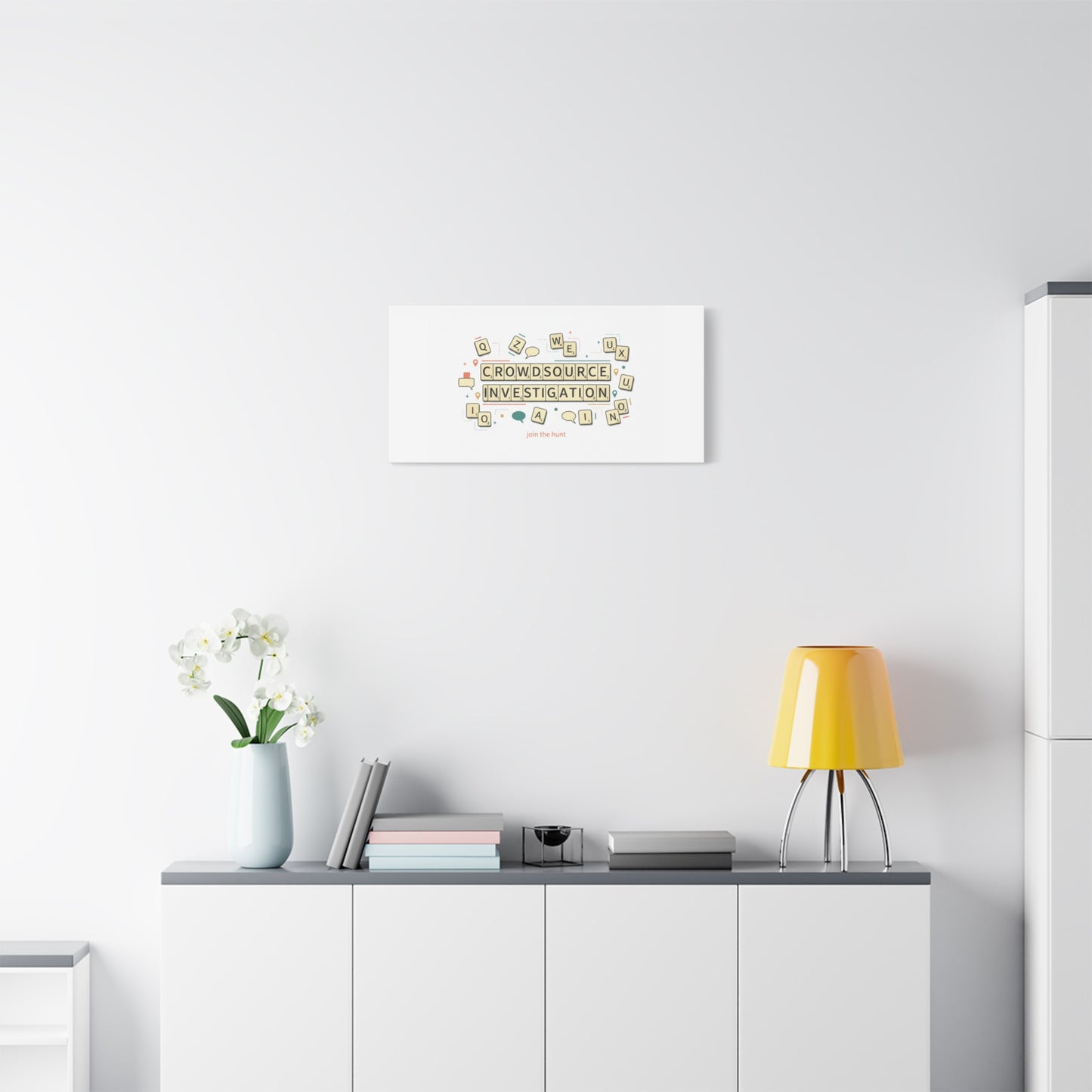 Crowdsource Investigation Canvas | Pixel Art, Gaming UI Wall Art