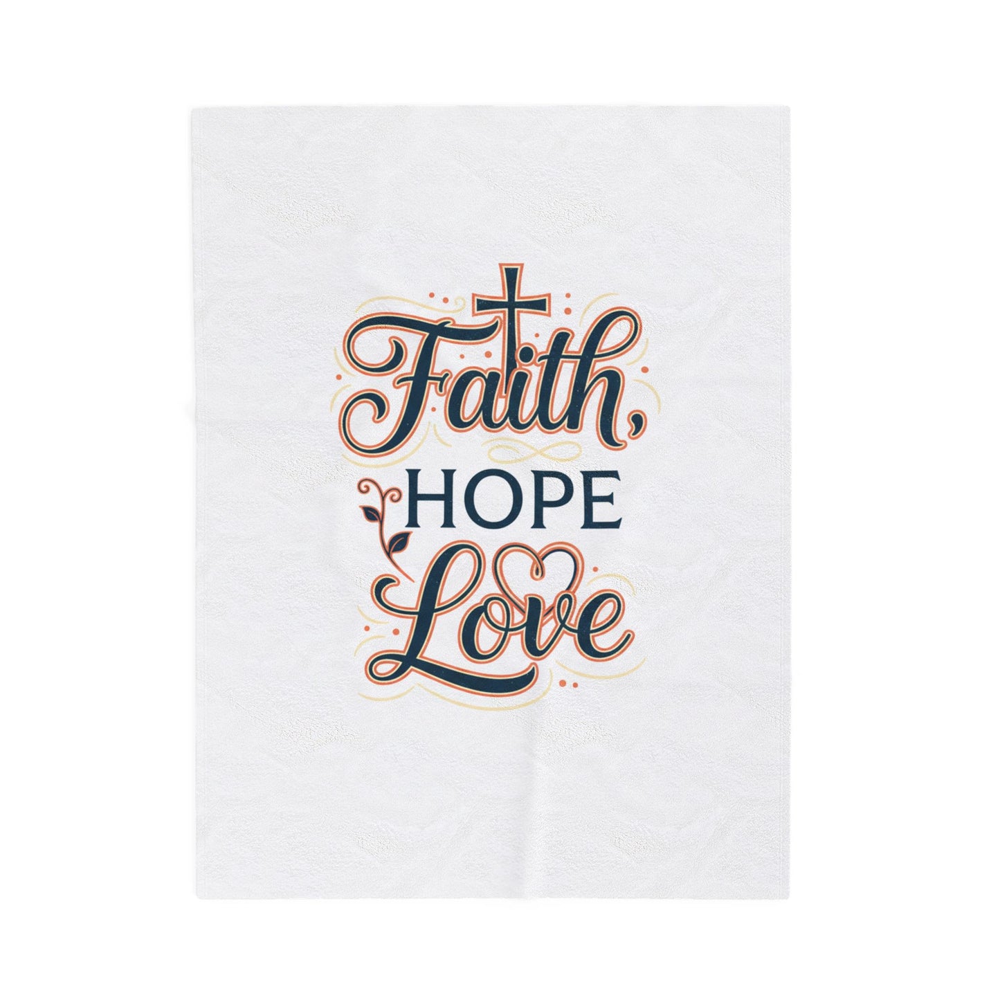 'Faith Hope Love' Velveteen Plush Blanket