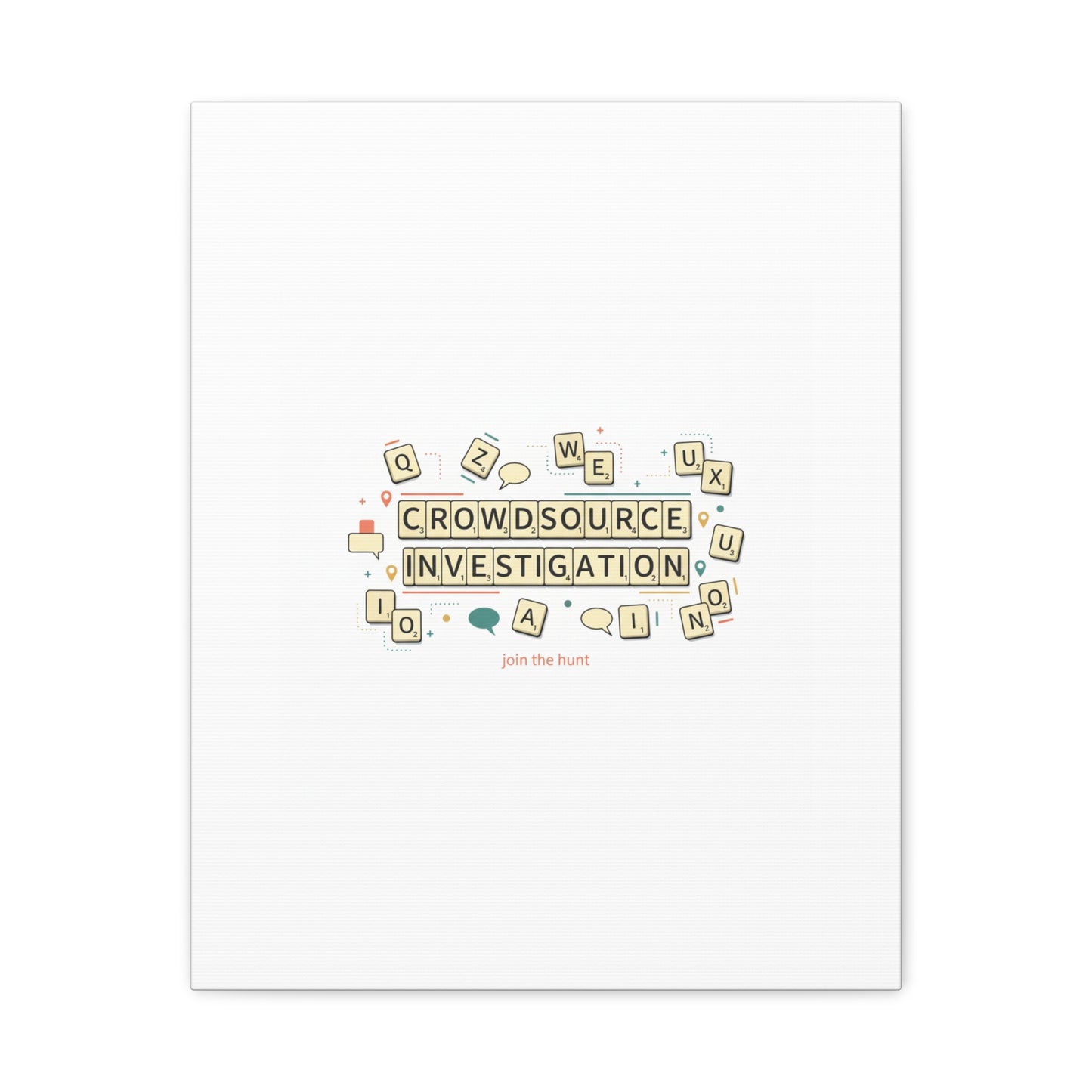 Crowdsource Investigation Canvas | Pixel Art, Gaming UI Wall Art