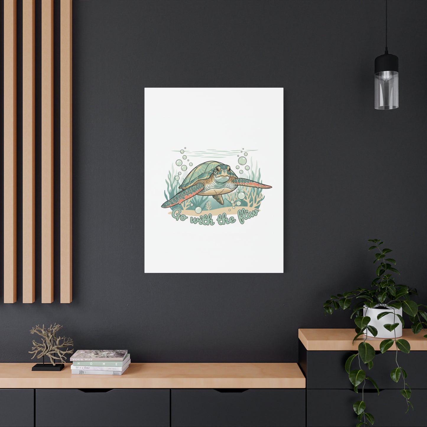 Go with the Flow Turtle Canvas