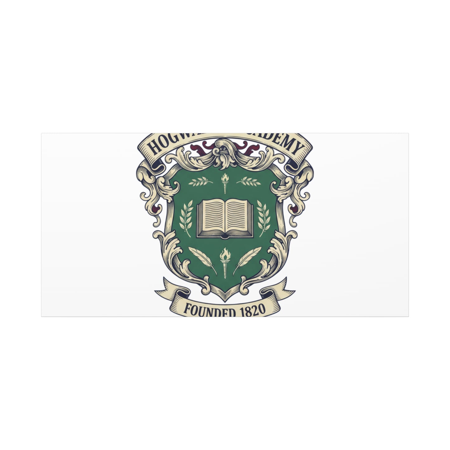 Hogwarts Ivy-Style Emblem Canvas | vintage club logo, old money crest