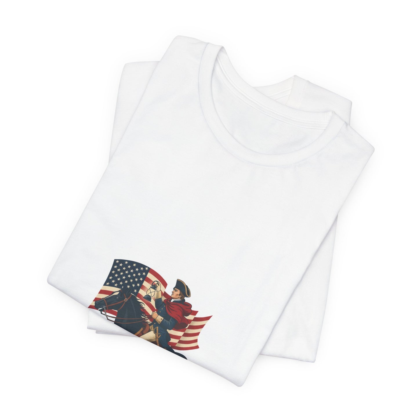 Patriotic Rider Tee | vintage Americana emblem, minimal crest, nature symbols