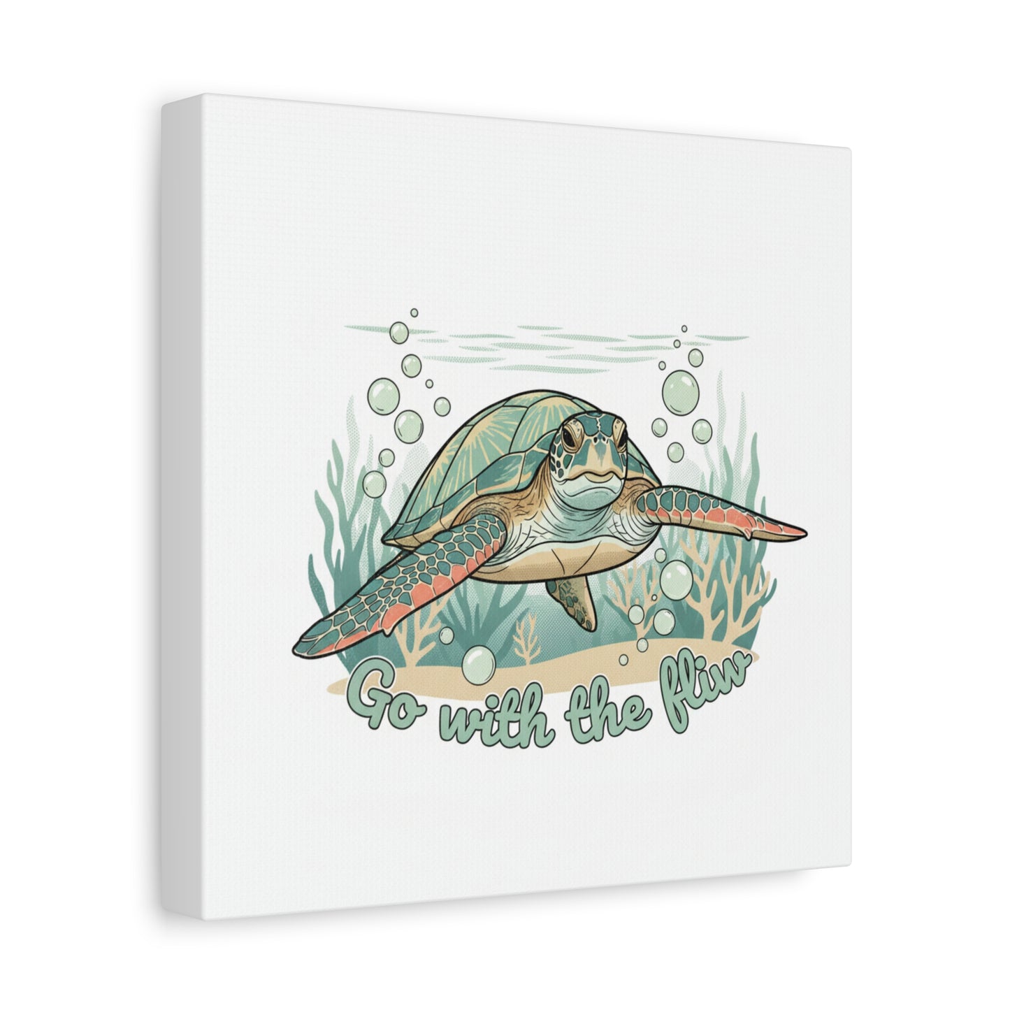 Go with the Flow Turtle Canvas