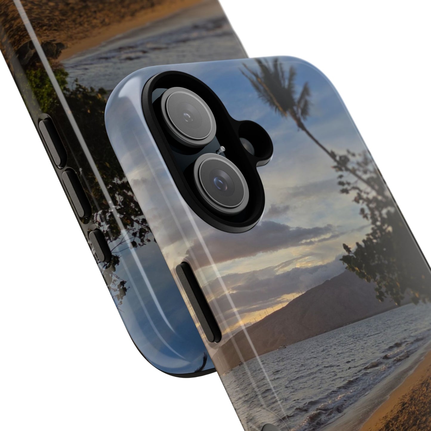 Tropical Beach Phone Case — Sunset Palm Shore Tough Case