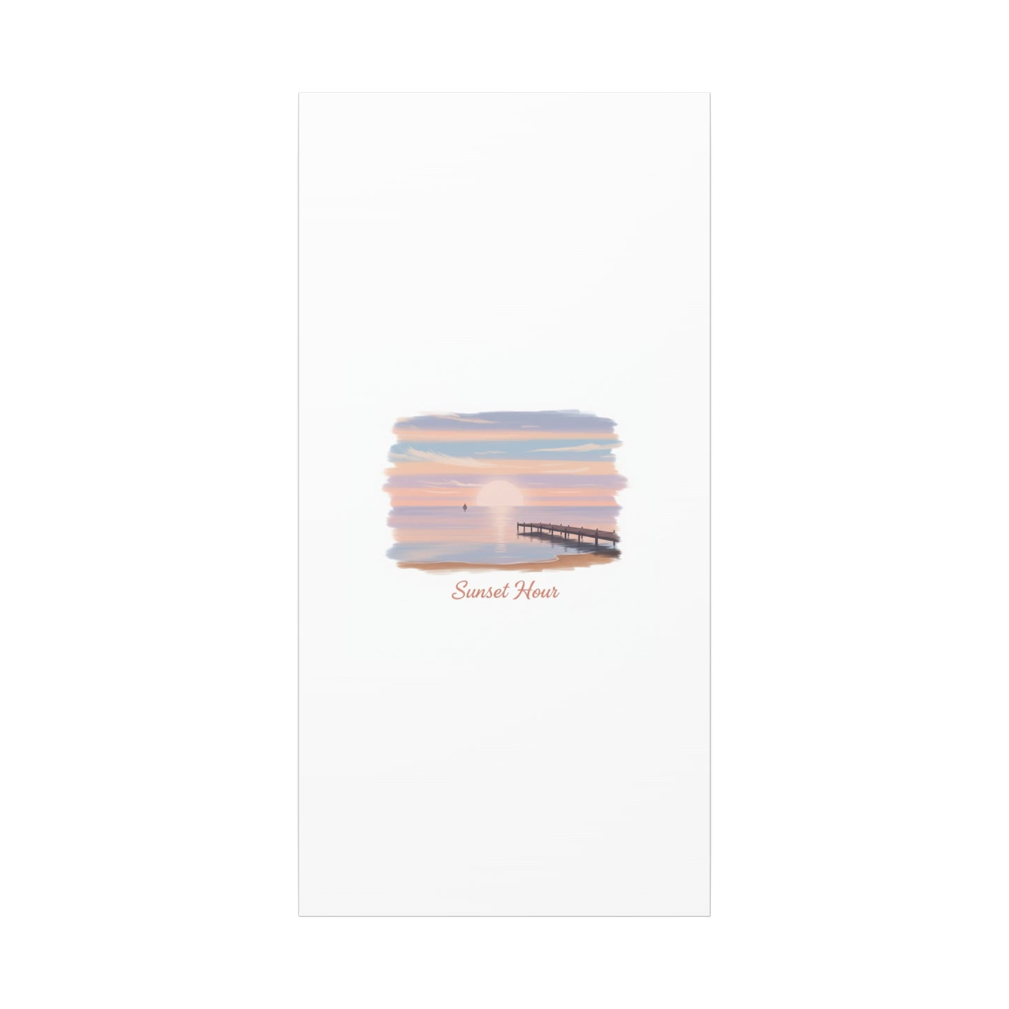 Sunset Hour Canvas, Matte Stretched 1.25" | Minimal Luxe Gold Accent