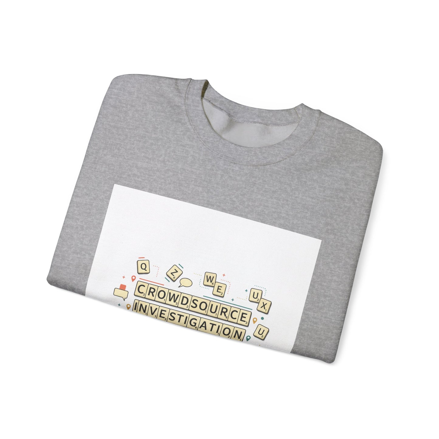 Crowdsource Investigation Crewneck Sweatshirt | pixel art gamer hoodie, indie RPG meme