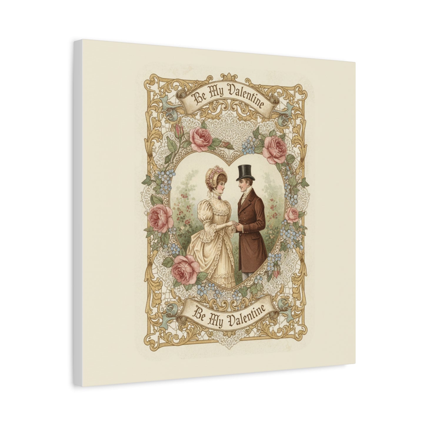 Victorian Valentine Print Canvas | Retro Americana, Vintage Romance