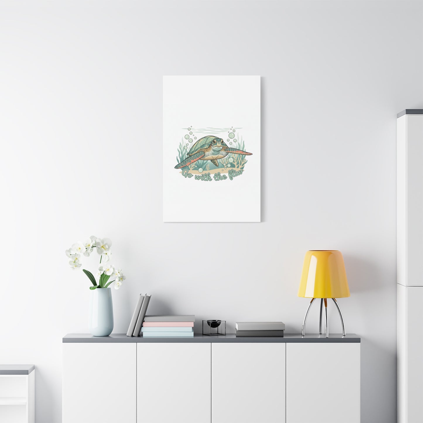 Go with the Flow Turtle Canvas