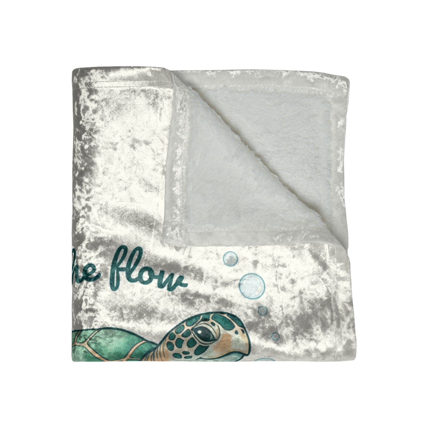 Sea turtle--Crushed Velvet Blanket