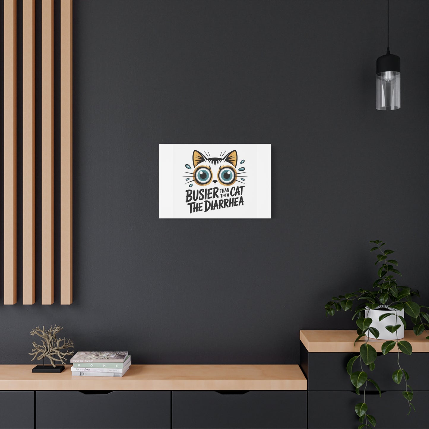Humorous Cat  Canvas Wall Art