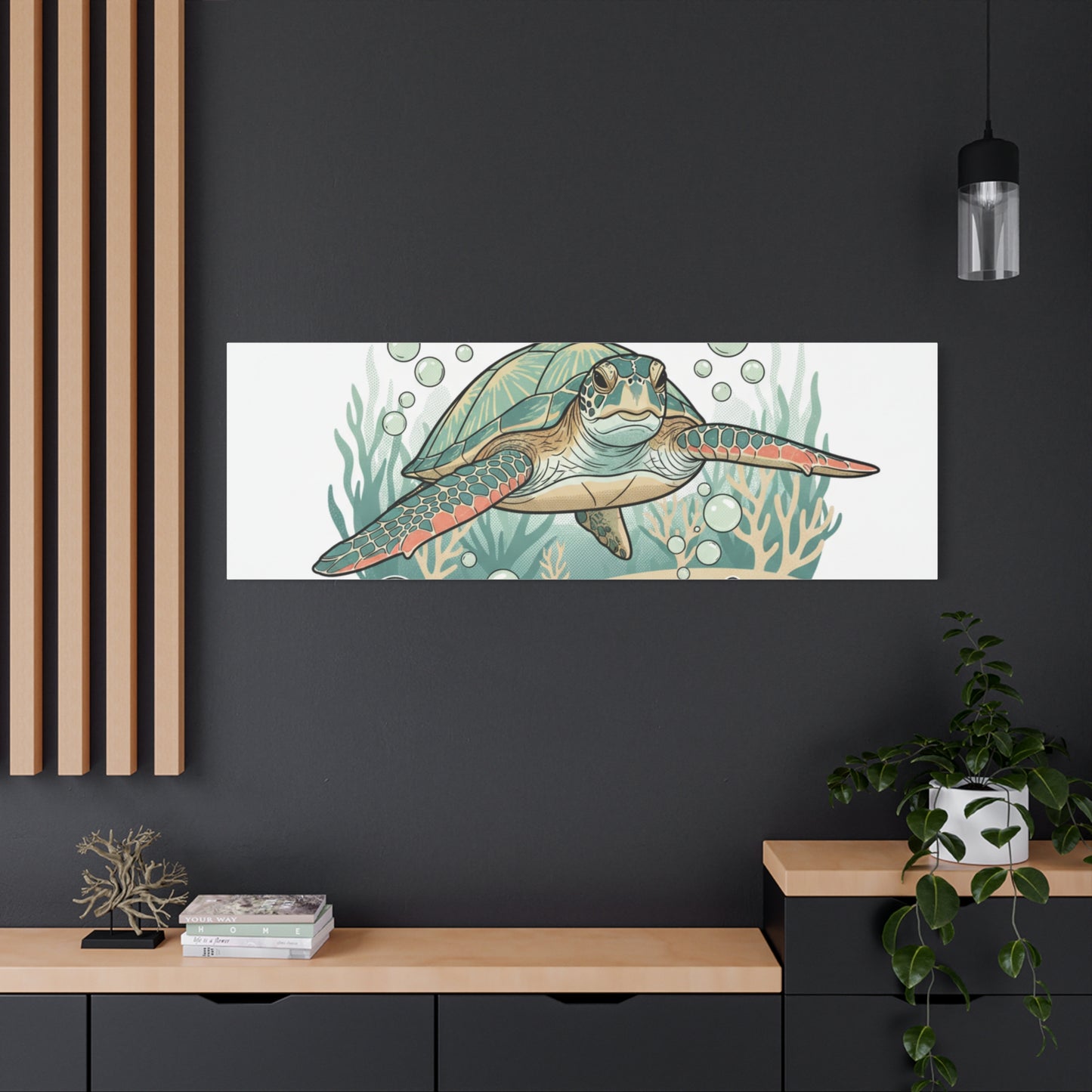 Go with the Flow Turtle Canvas
