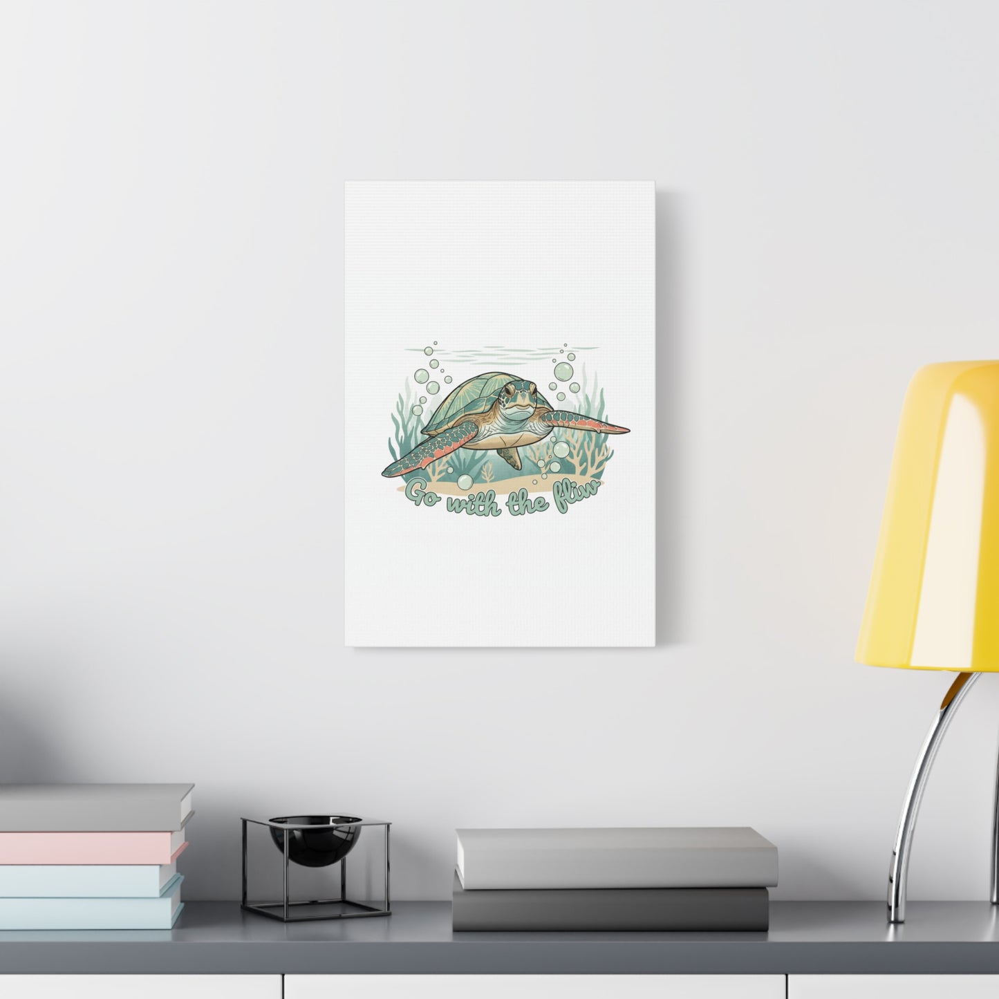 Go with the Flow Turtle Canvas